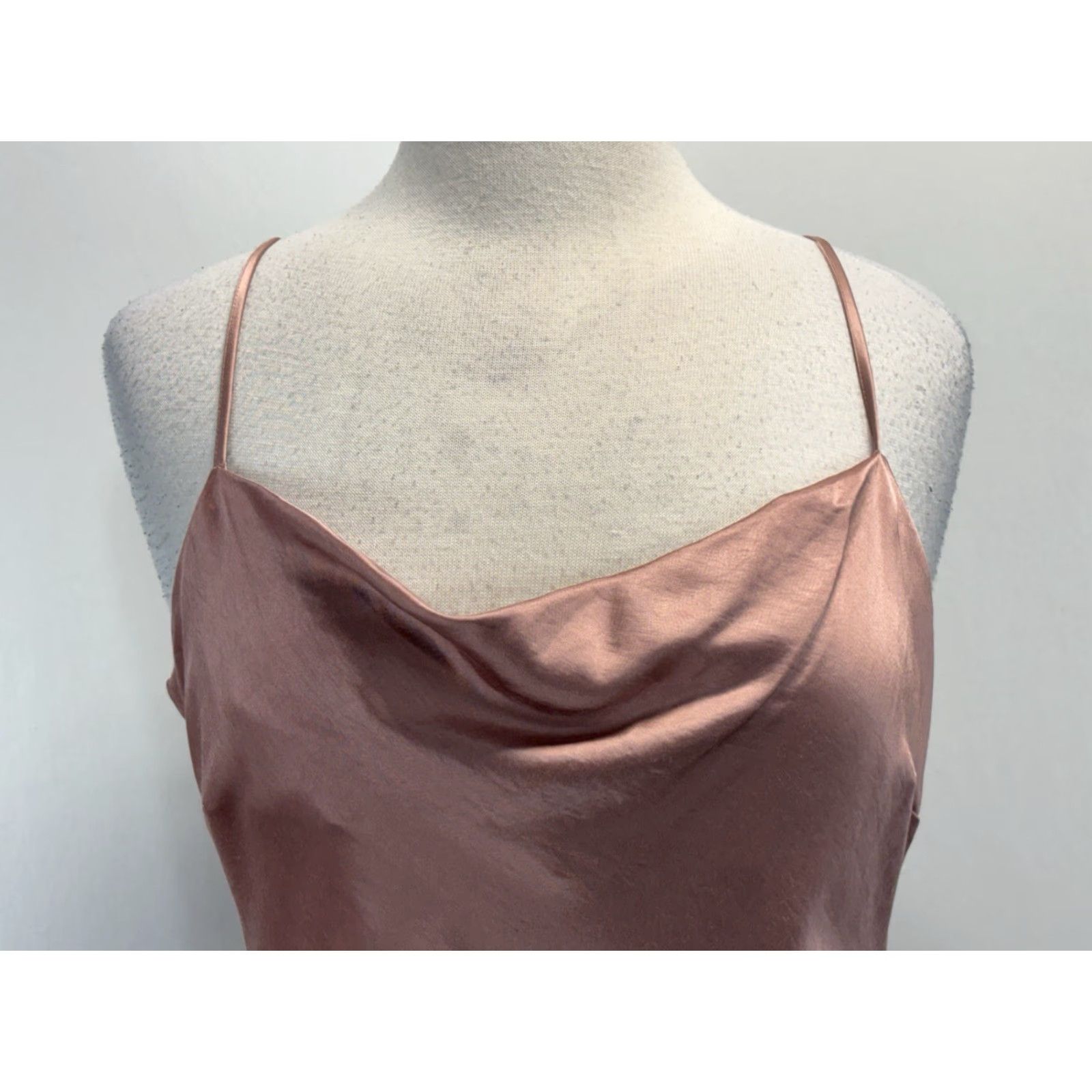 Express VINTAGE? (No) Express Satin Cowl Neck Slip Dress L Pink Midi Cocktail Party Womens Size L / US 10 / IT 46 - 5 Thumbnail