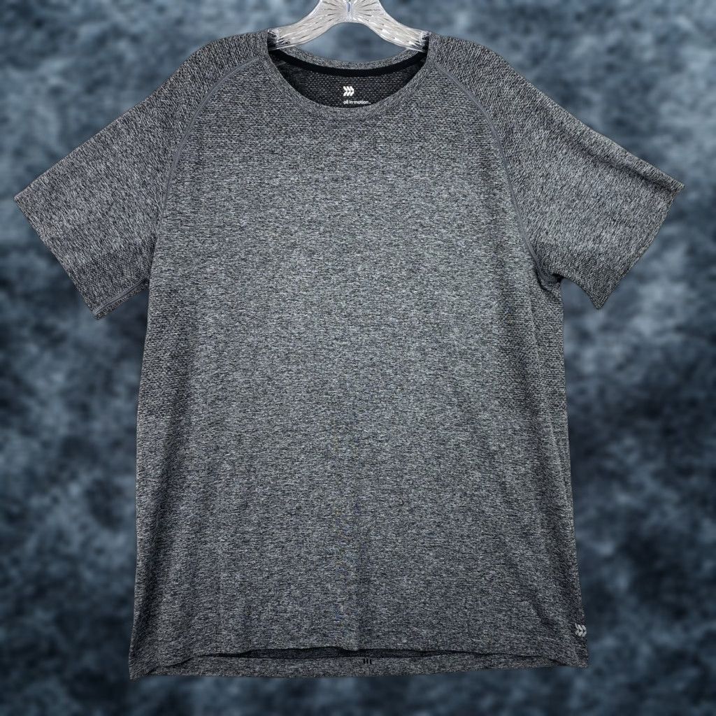 Vintage All In Motion Tee Shirt Mens L Gray Vented Short Sleeve Knit Size US L / EU 52-54 / 3 - 1 Thumbnail