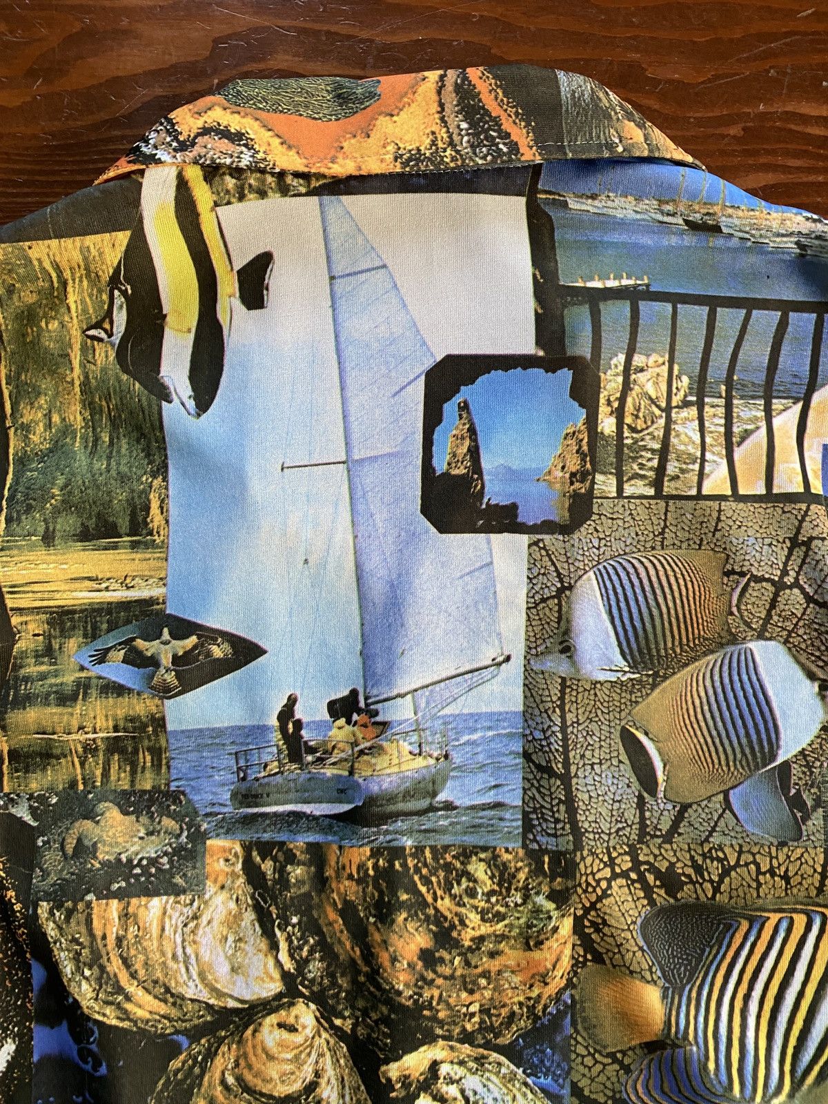 Retrofit × Vintage Vintage 70’s Kmart Ocean Theme All Over Print Poly Button Up Size US L / EU 52-54 / 3 - 12 Thumbnail
