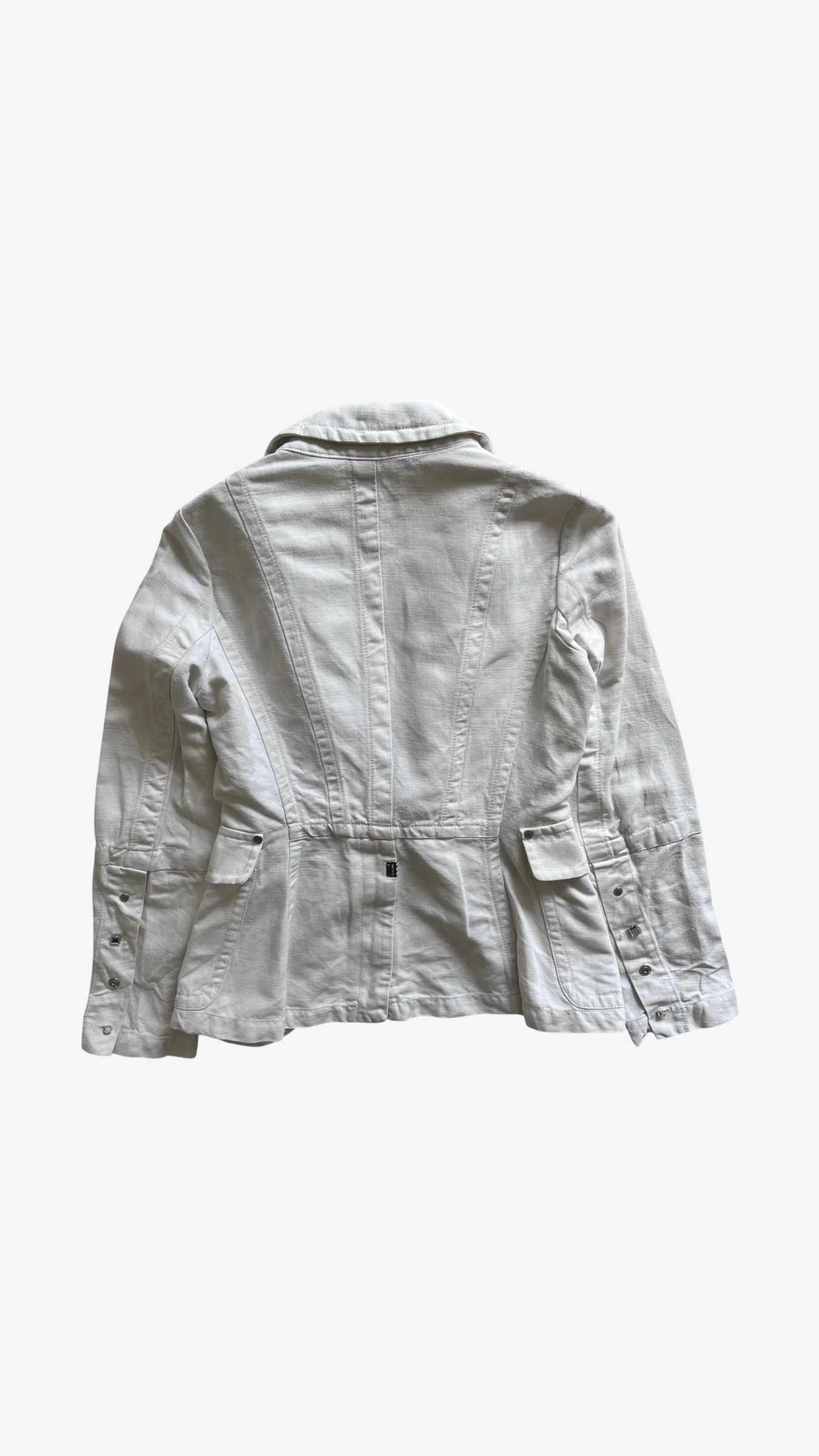 Gerry Weber Vintage Y2K Women's Gerry Weber White Linen Blazer Size S / US 4 / IT 40 - 3 Thumbnail