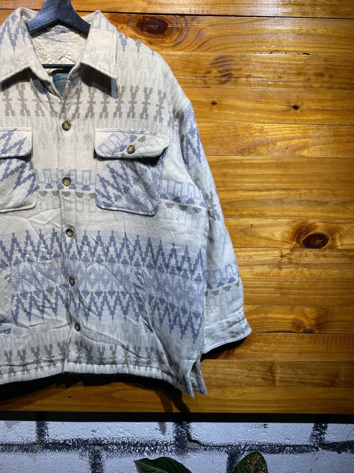 Vintage Vintage Bayleaf American Style Aztec Sherpa Jacket – 90s Size US L / EU 52-54 / 3 - 6 Thumbnail