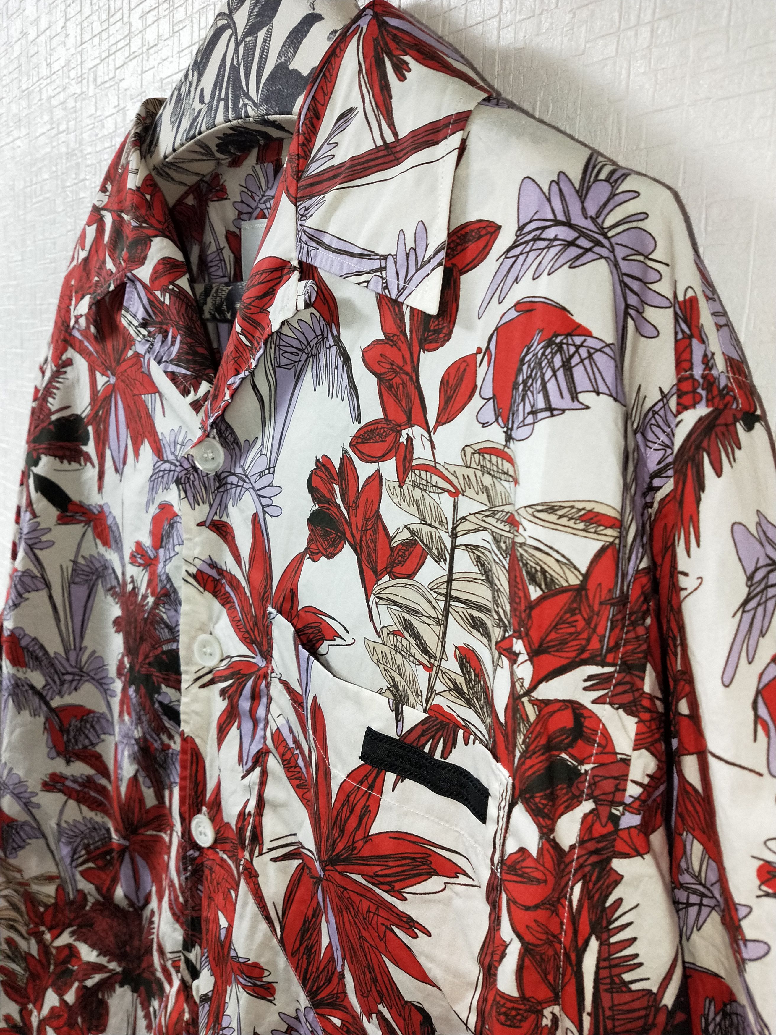Prada Floral Print Shirt Size US L / EU 52-54 / 3 - 3 Thumbnail