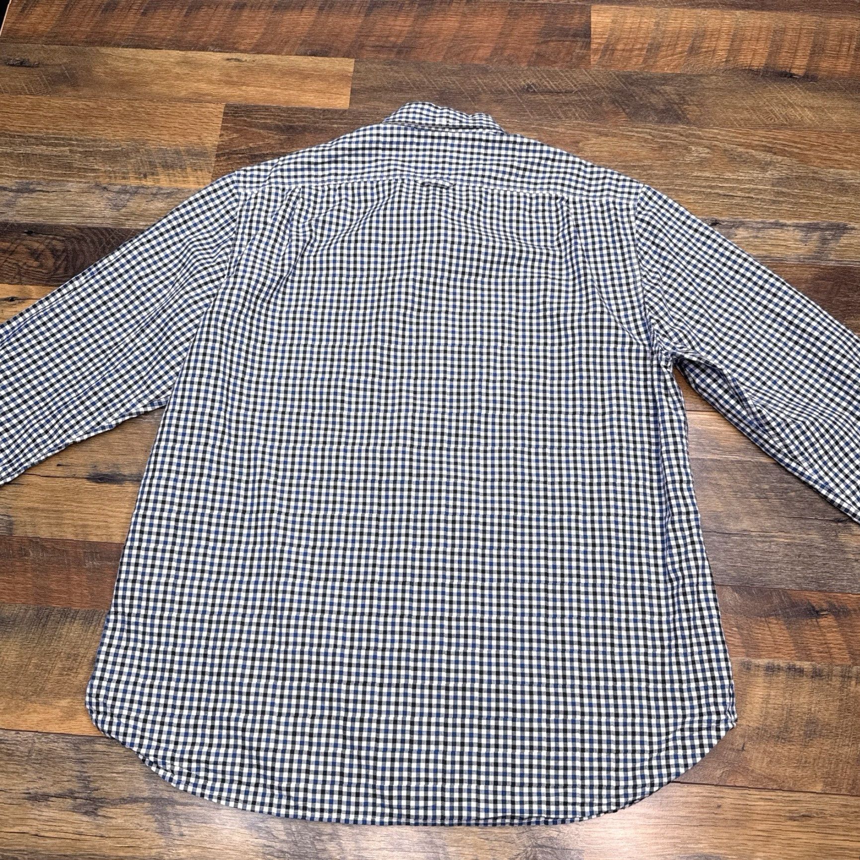 Rag & Bone Rag & Bone Shirt Mens XL Blue Check Button-Up Casual, Travel, Party/Cocktail, Long Sleeve, Collared, Button-Down, Knit Cotton, Regular Fit Size US XL / EU 56 / 4 - 3 Thumbnail