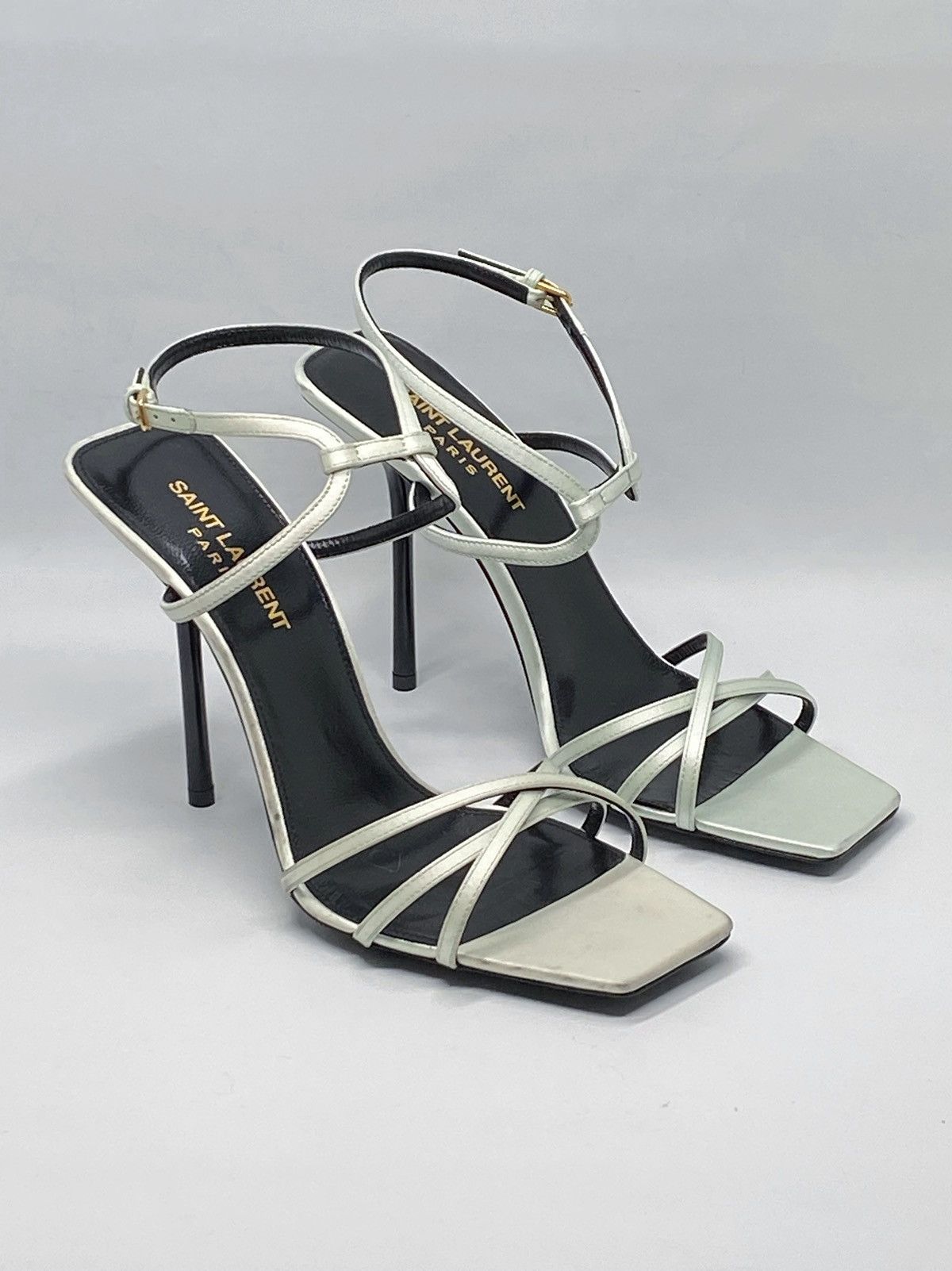 Yves Saint Laurent Saint Laurent Nuit 105mm high-heeled sandals size 37.5 Size US 7.5 / IT 37.5 - 3 Thumbnail