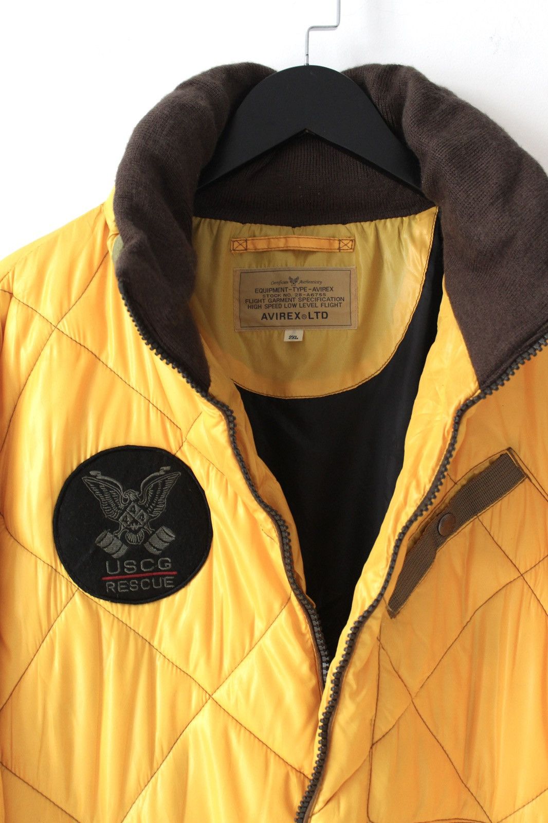 Avirex 2000S AVIREX USCG AF-75 QUILTED RESCUE JACKET – YELLOW Size US XL / EU 56 / 4 - 4 Thumbnail