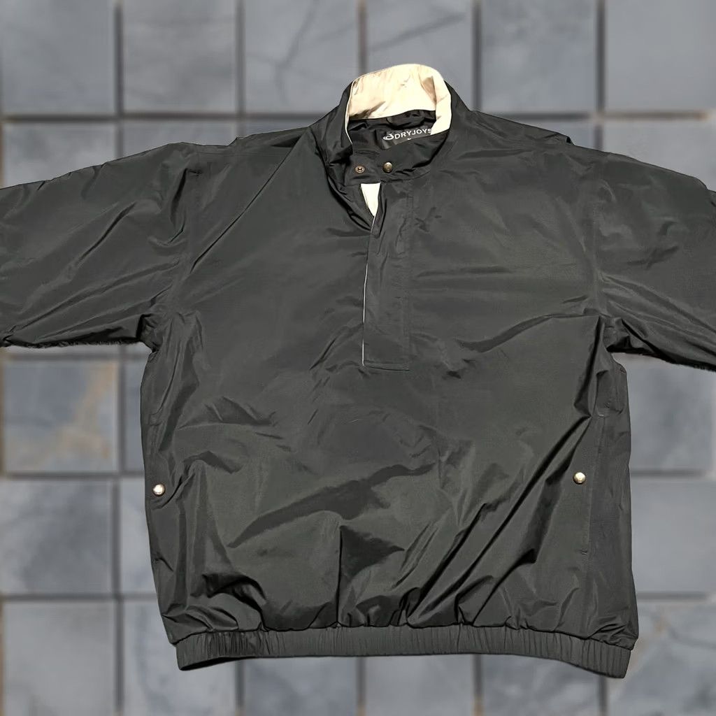 Footjoy FootJoy Jacket Mens Large Black DryJoys Golf Short Sleeve Windbreaker Size US 33 - 1 Thumbnail