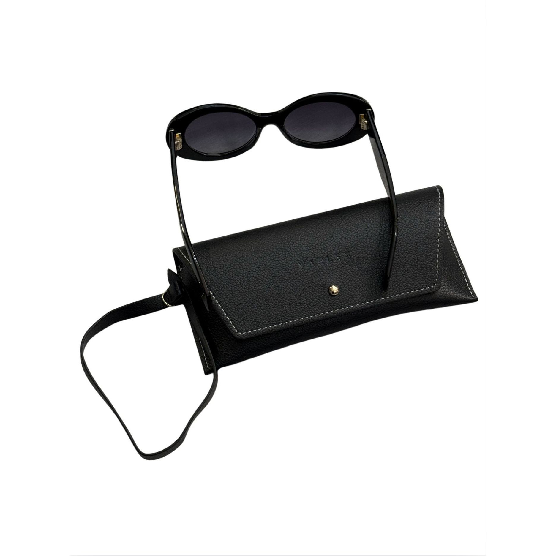 Varley VARLEY Bethnall Oval Sunglasses Black NEW $198 Size ONE SIZE - 6 Thumbnail