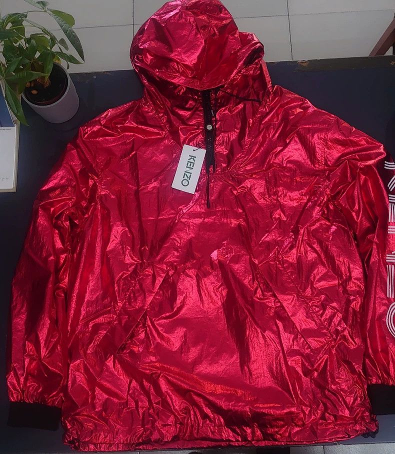 Kenzo Kenzo Red Hooded Rain Jacket - dmc Size US S / EU 44-46 / 1 - 1 Thumbnail