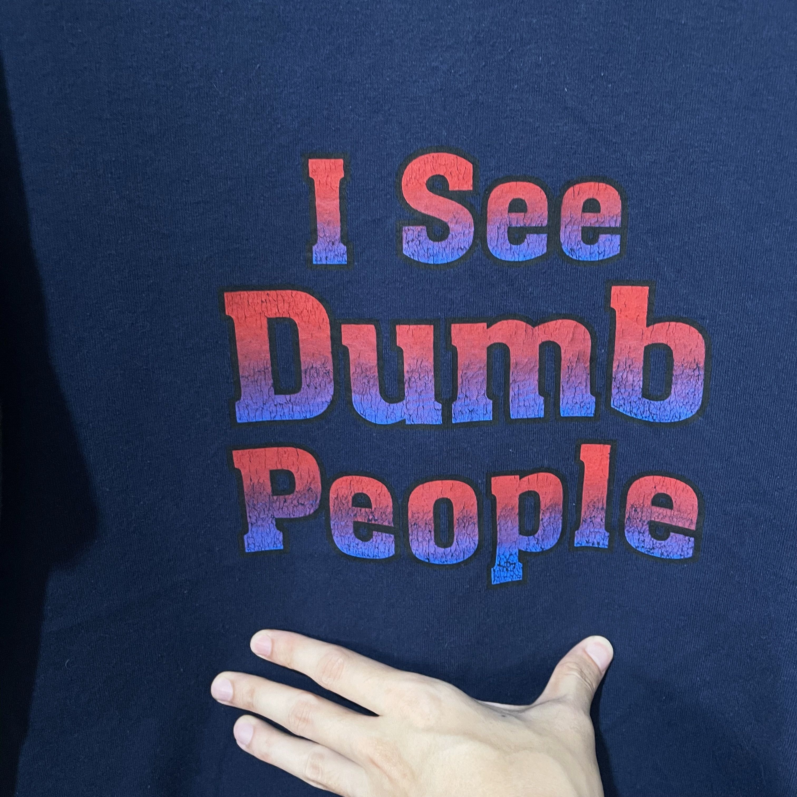 Vintage Vintage 90s I See Dumb People T-Shirt Size US L / EU 52-54 / 3 - 2 Thumbnail