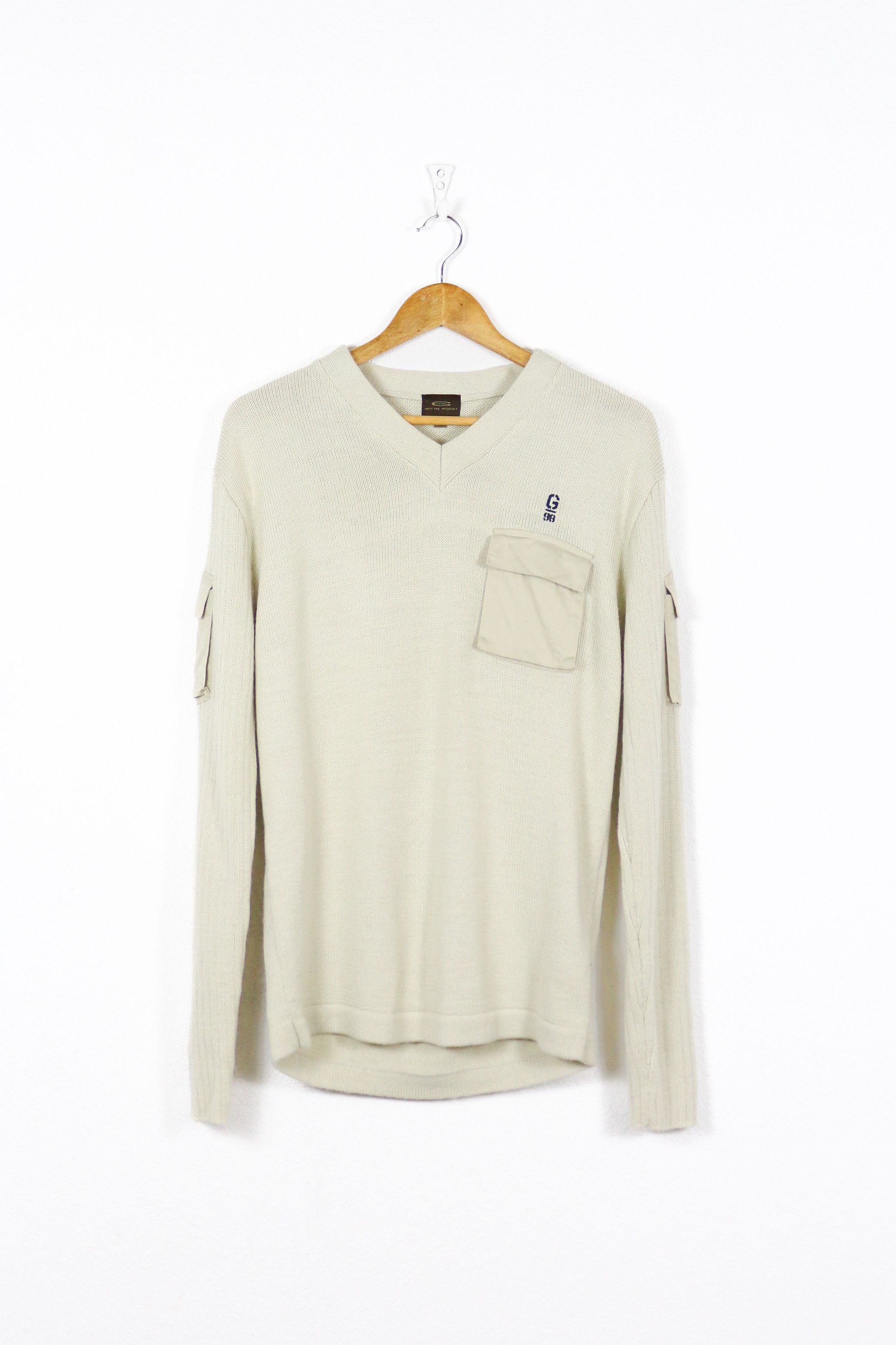 G-Star G Star Raw Logo Wool Knit Cargo Pocket Sweat Y2K NZ Size US L / EU 52-54 / 3 - 1 Thumbnail