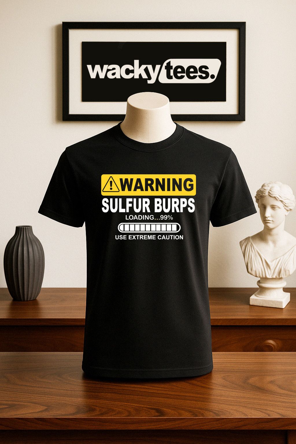 Other Warning Sulfer Stinky Burps Loading Funny Graphic Tee Shirt Size US S / EU 44-46 / 1 - 1 Thumbnail