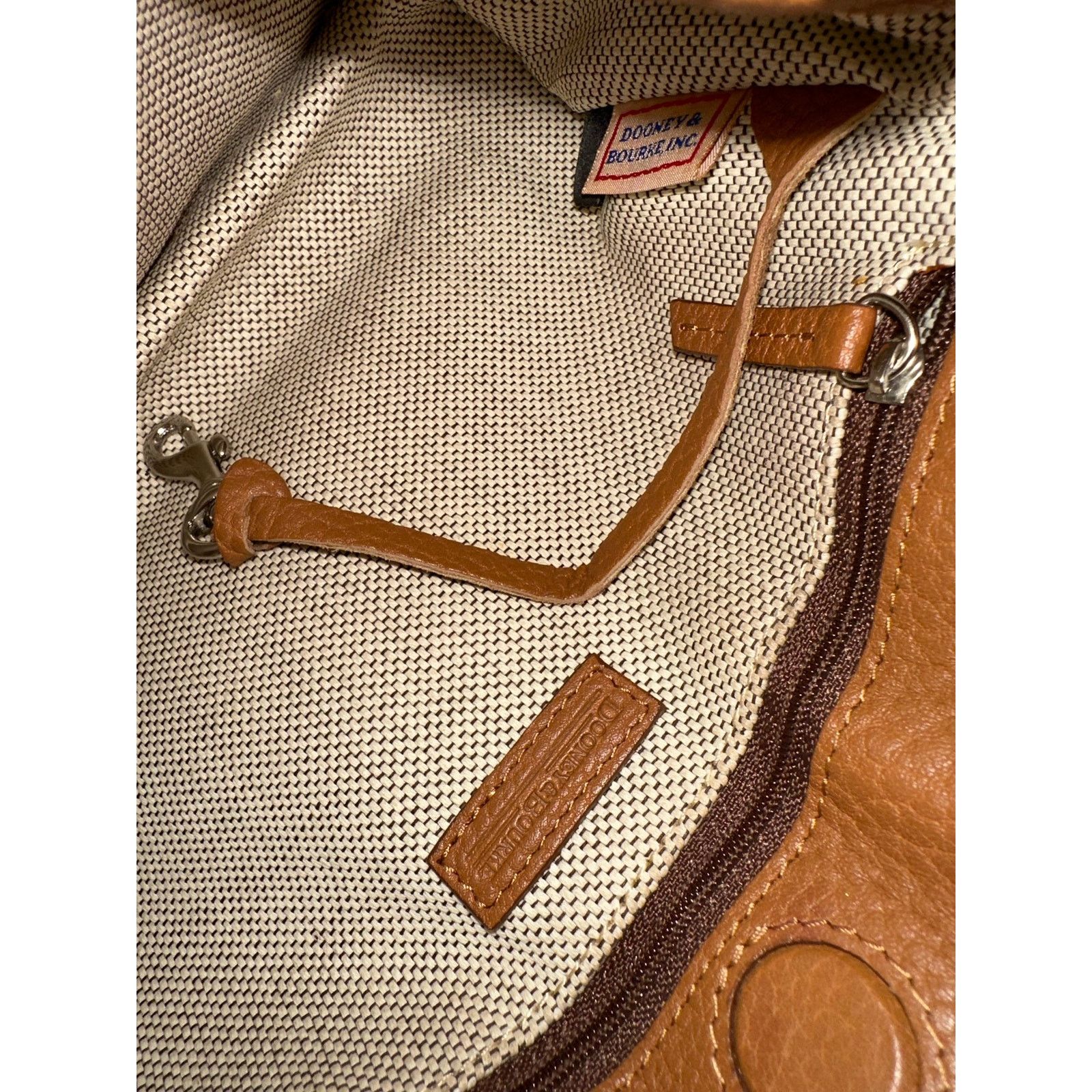 Dooney & Bourke DOONEY & BOURKE Brown Pebbled Leather Satchel Bag Purse Size ONE SIZE - 6 Thumbnail