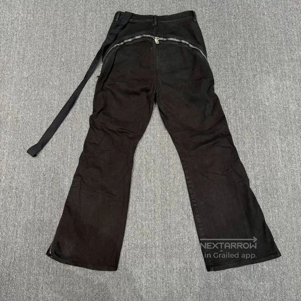 Rick Owens Rick Owens Black Zip Flare Jeans. Size US 29 - 2 Thumbnail