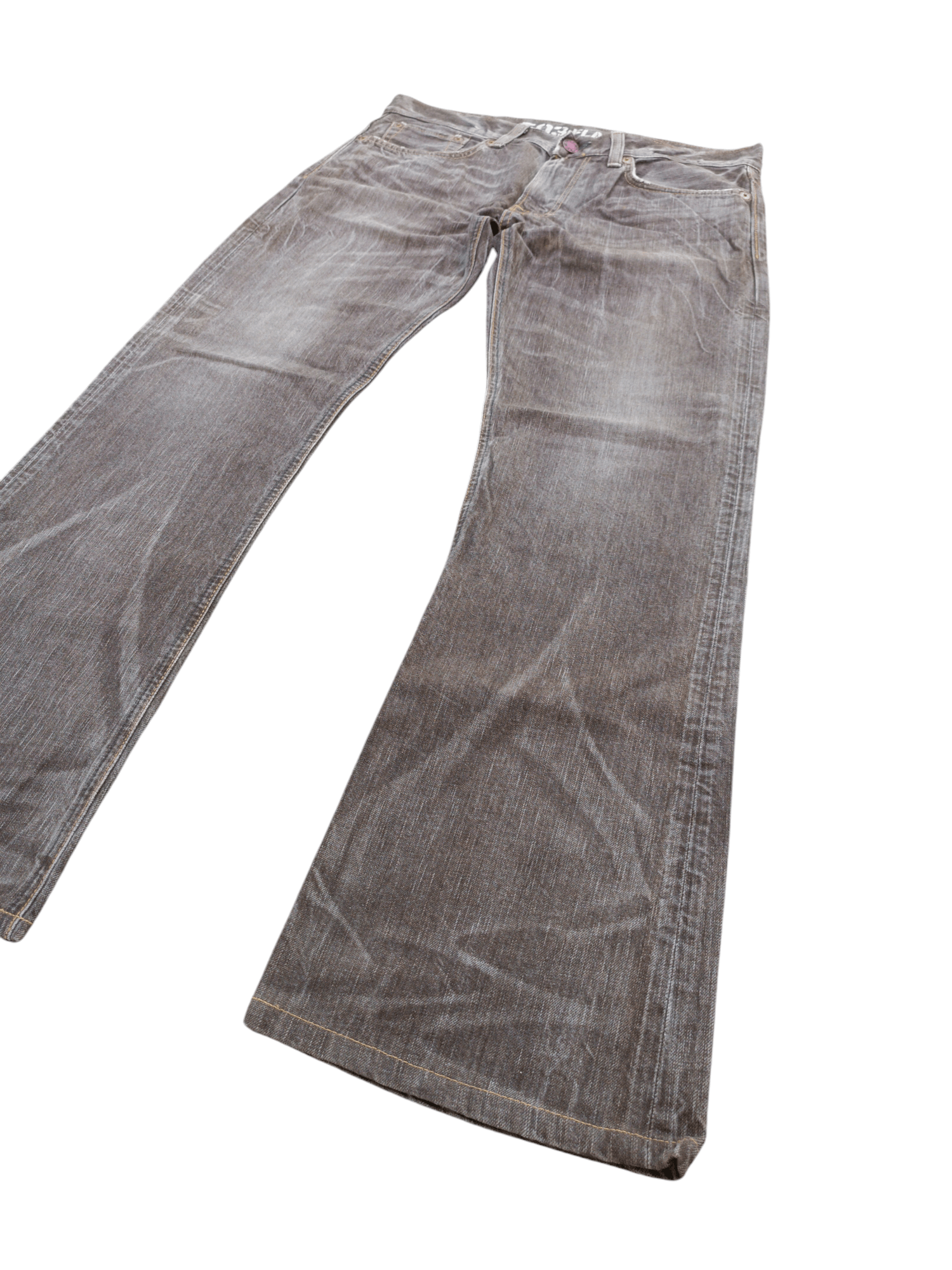 Japanese Brand FLARED 90s Edwin 503 Flare BlueTrip Whiskers Faded Jeans Size US 35 - 4 Thumbnail