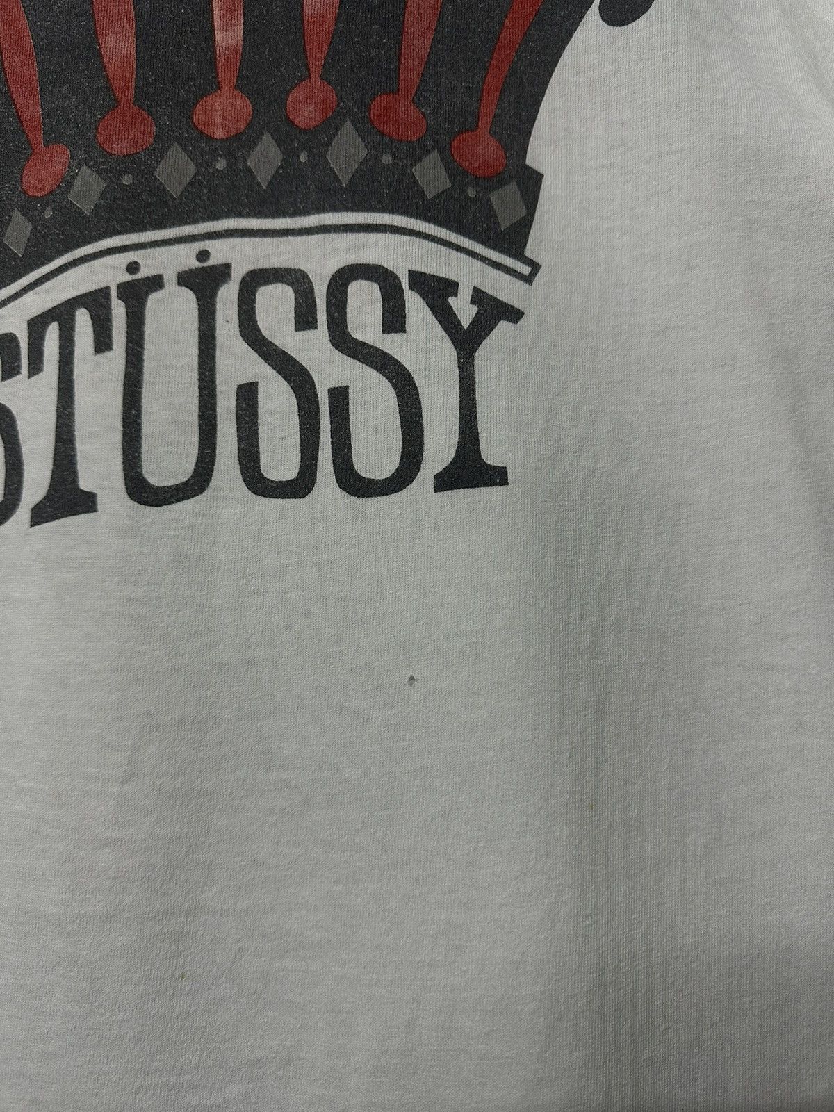 Stussy Vintage 90s Stussy Crown Distressed Tee Size US L / EU 52-54 / 3 - 5 Thumbnail
