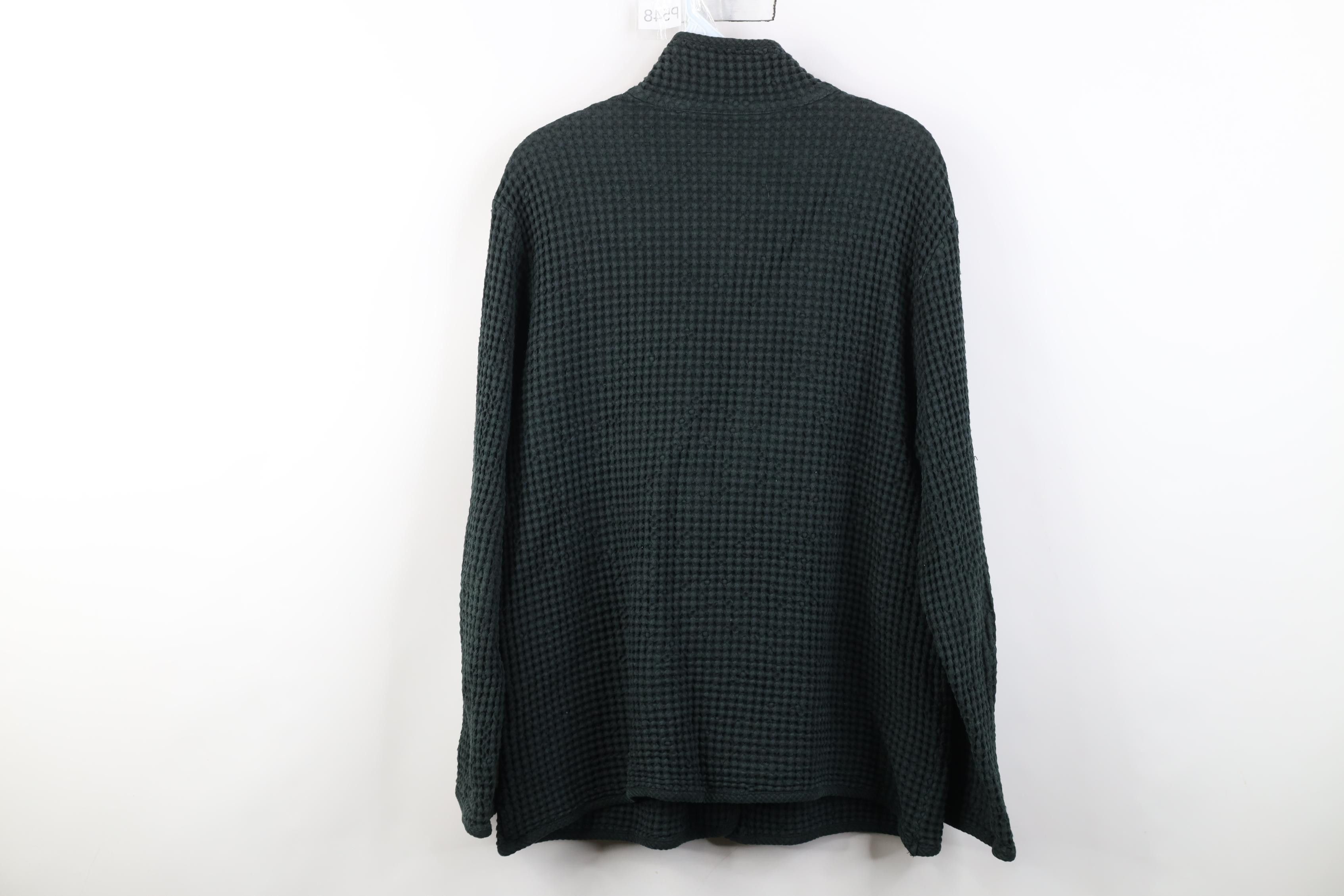 Vintage Vintage 90s Lagenlook Ribbed Knit Cardigan Sweater Green USA Size M / US 6-8 / IT 42-44 - 13 Thumbnail