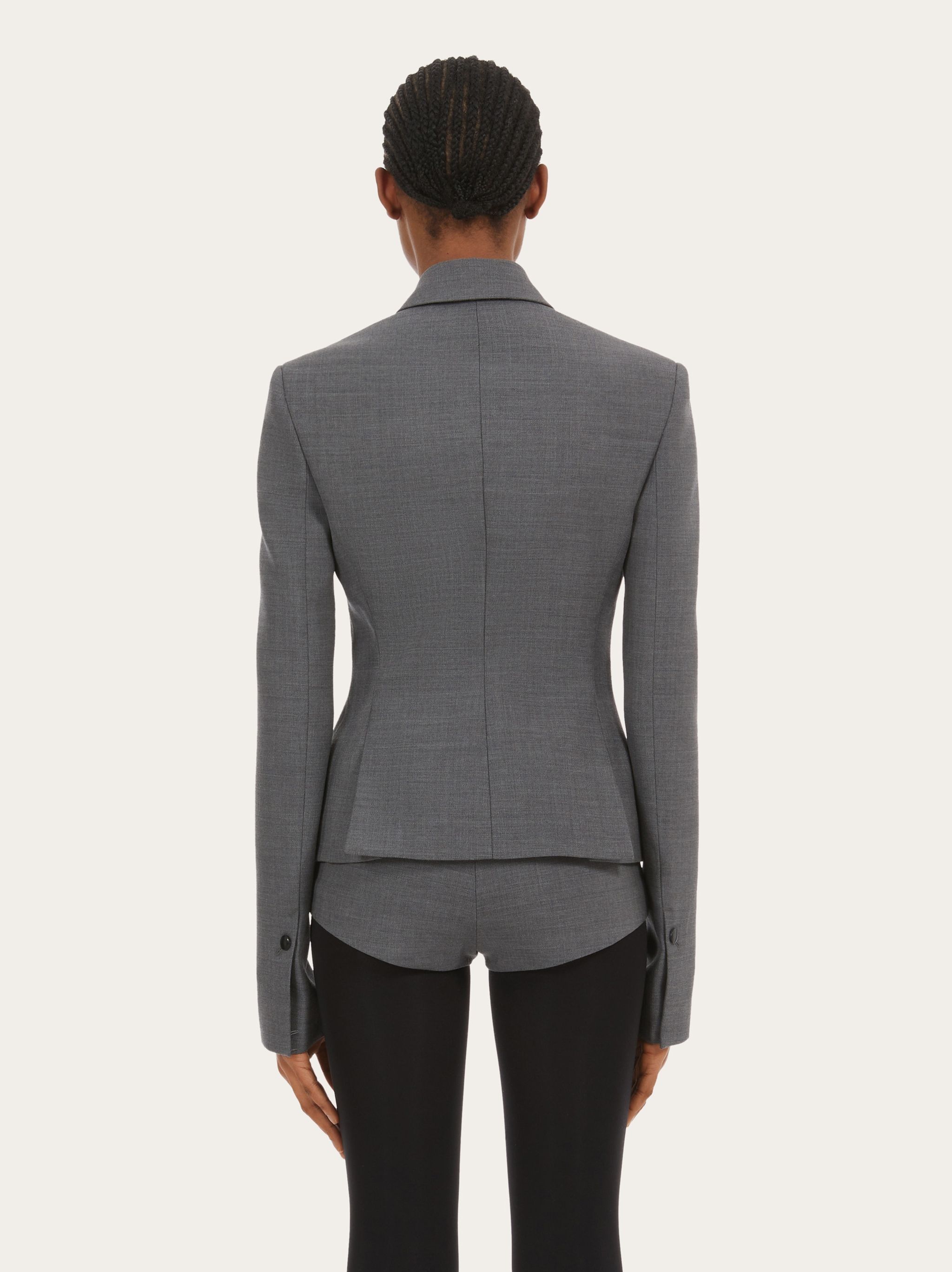 Salvatore Ferragamo o1s1rm0924 Double Breasted Blazer in Grey Size M / US 6-8 / IT 42-44 - 3 Thumbnail
