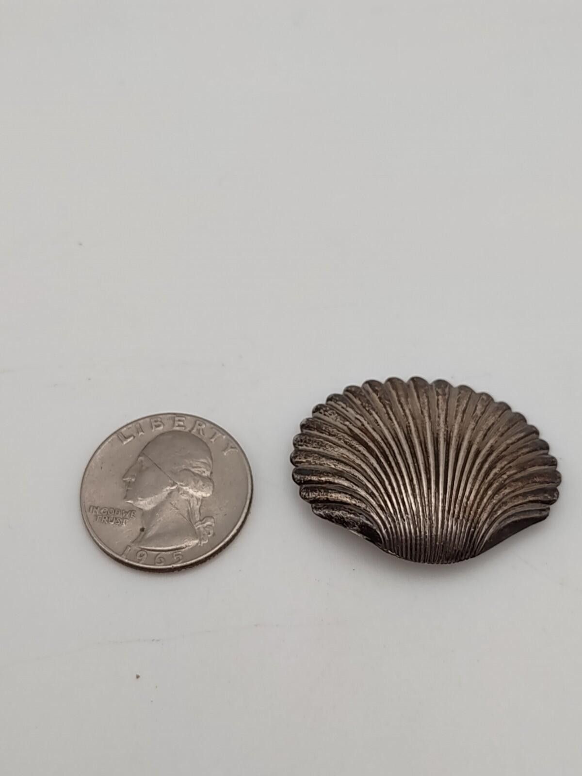 Other Beau Sterling Shell Brooch Vintage Mid Century Pin Size ONE SIZE - 2 Thumbnail