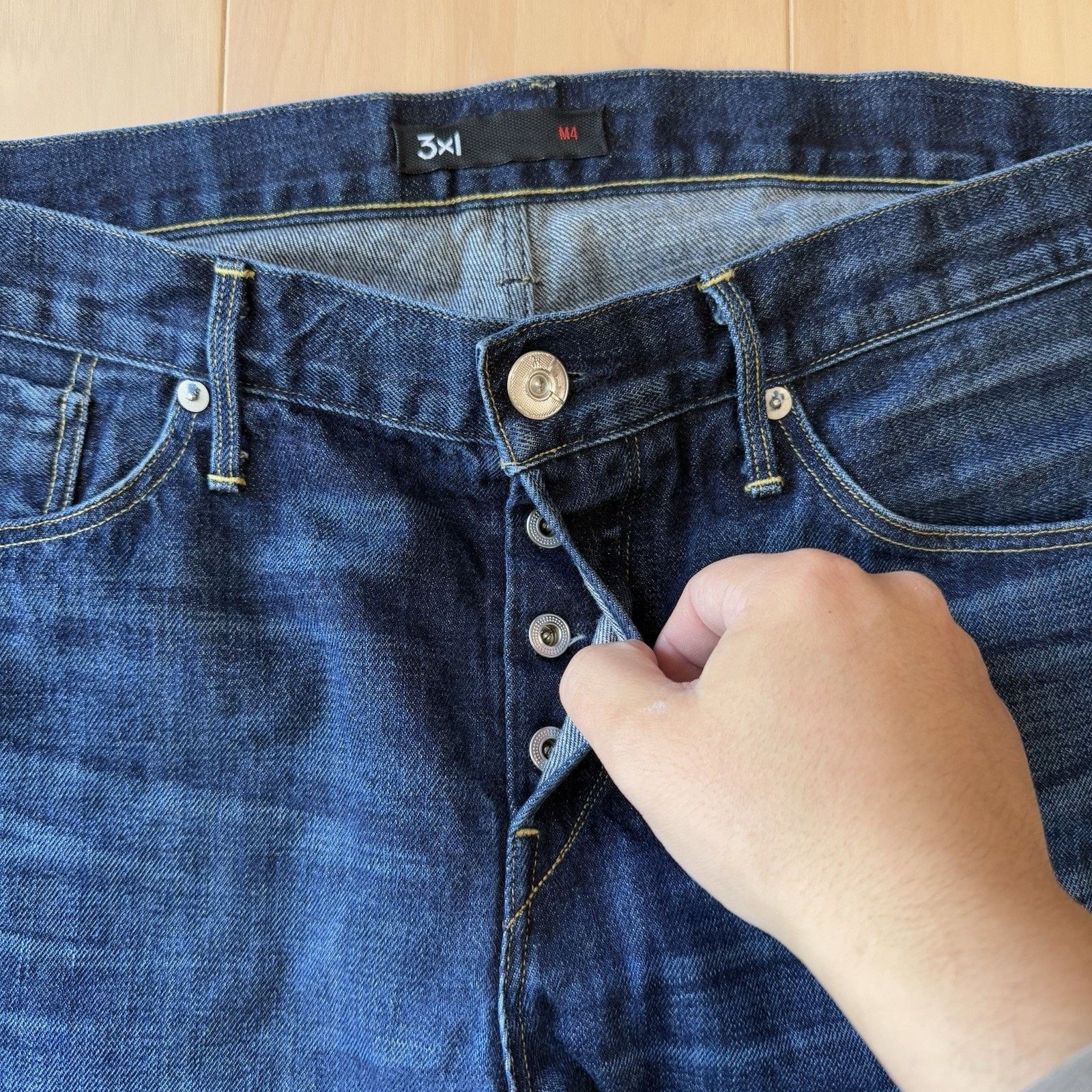 3x1 3x1 Selvedge Jeans 36 Blue Dark Wash Minimalist Workwear Size US 36 / EU 52 - 5 Thumbnail