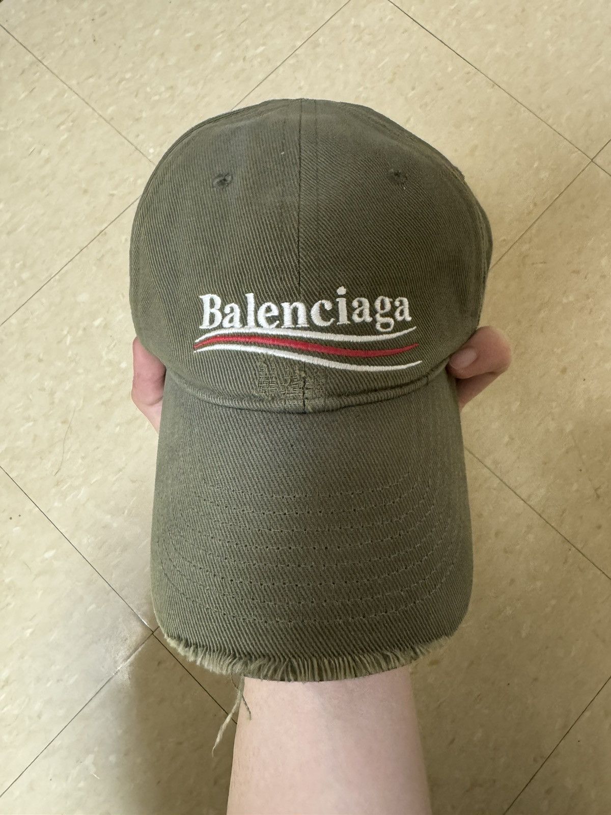 Balenciaga Balenciaga Distressed Political Campaign Baseball Cap Grailed