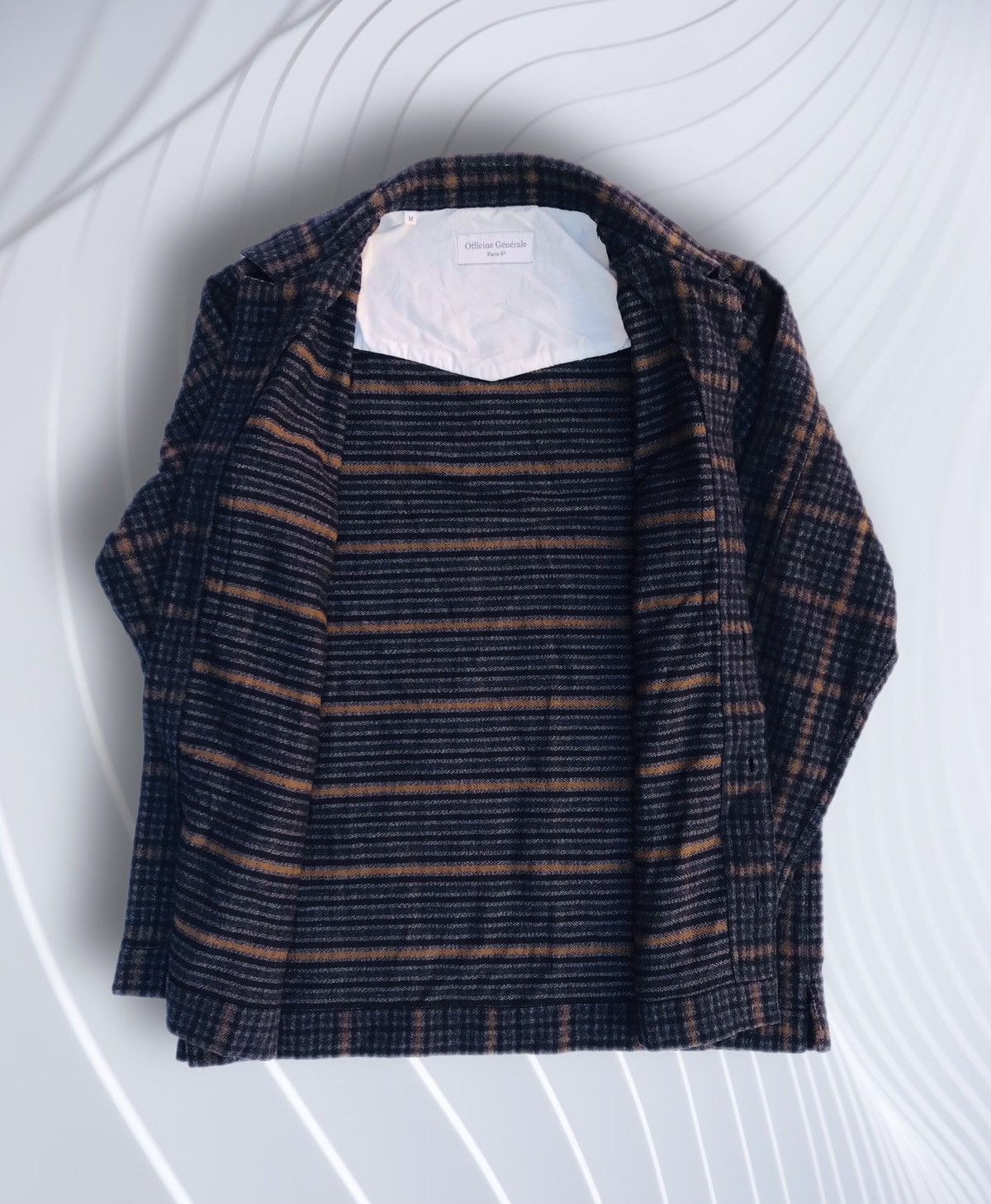 Japanese Brand Officine Générale Paris 6e Jonas Wool Overshirt check jacket Size US M / EU 48-50 / 2 - 8 Thumbnail