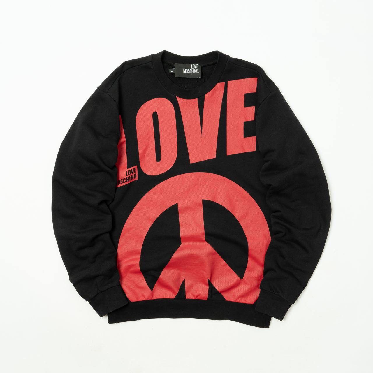 Moschino 🔵 LOVE MOSCHINO Peace Print Crewneck Pullover Sweatshirt Size US M / EU 48-50 / 2 - 8 Thumbnail