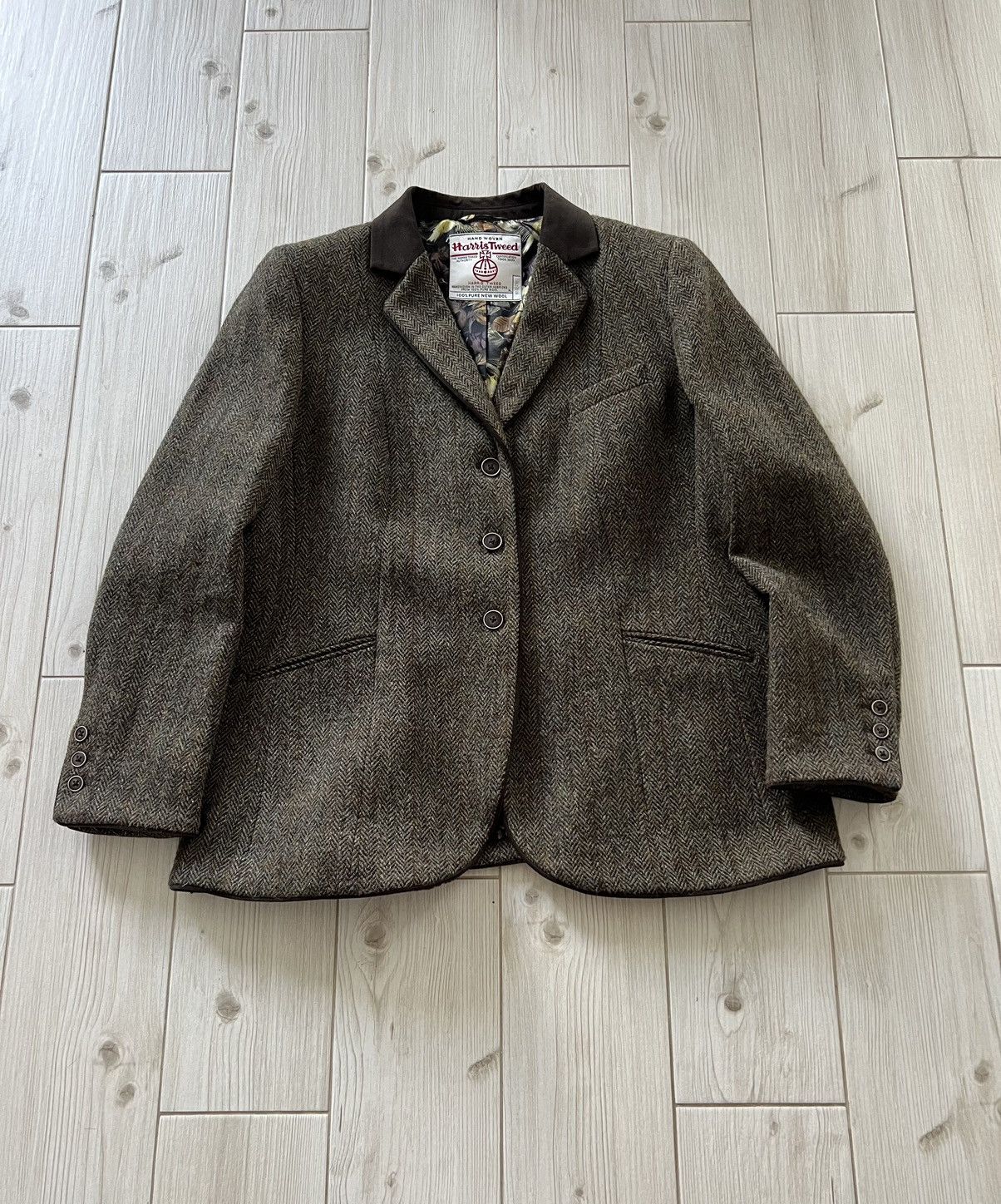 Harris Tweed Vintage Harris Tweed Wool Blazer Herringbone Tailored Fit Size XL / US 12-14 / IT 48-50 - 1 Thumbnail