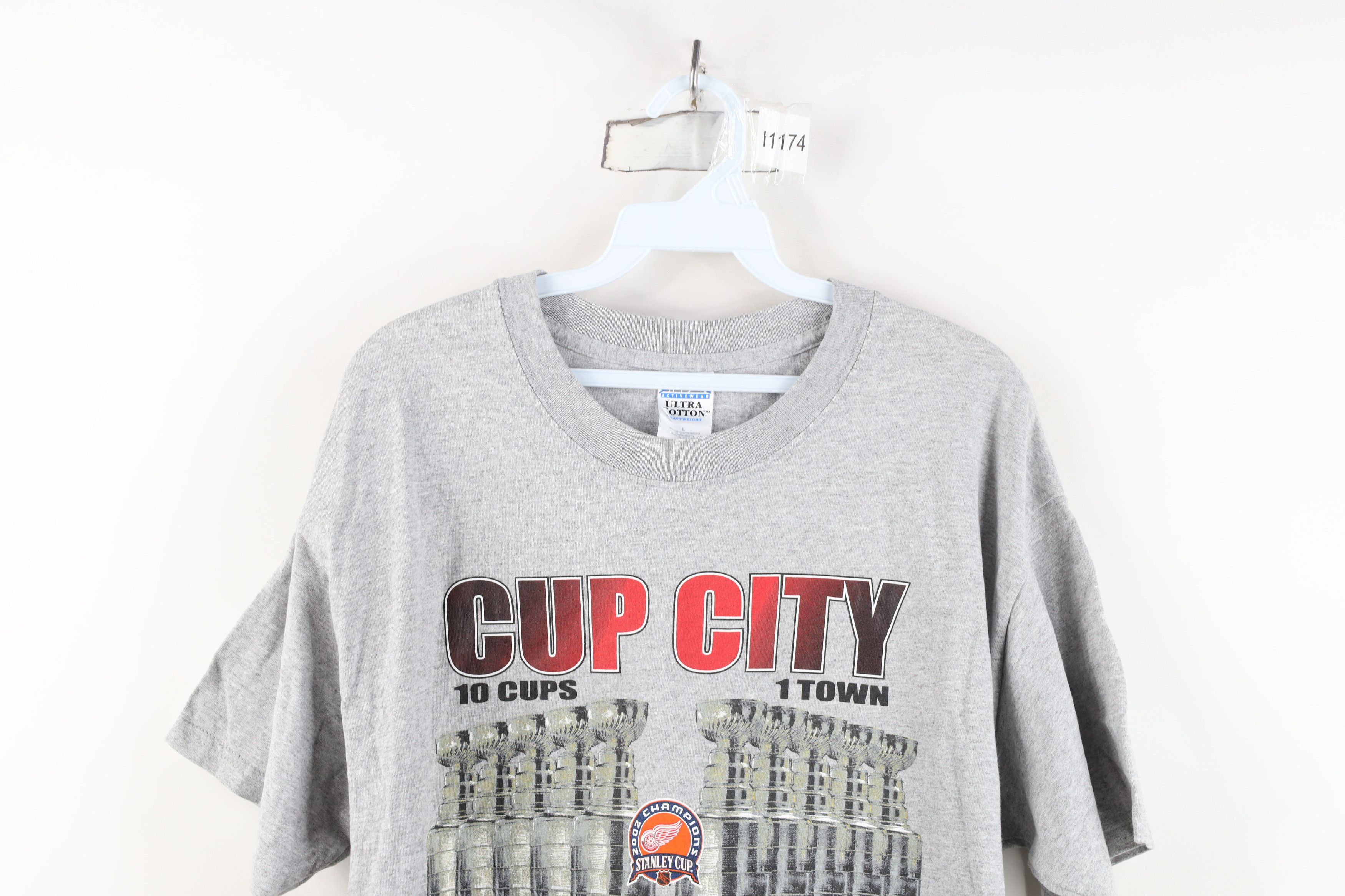 Vintage Vintage Cup Champs Detroit Red Wings Hockey T-Shirt Gray Size US L / EU 52-54 / 3 - 2 Thumbnail