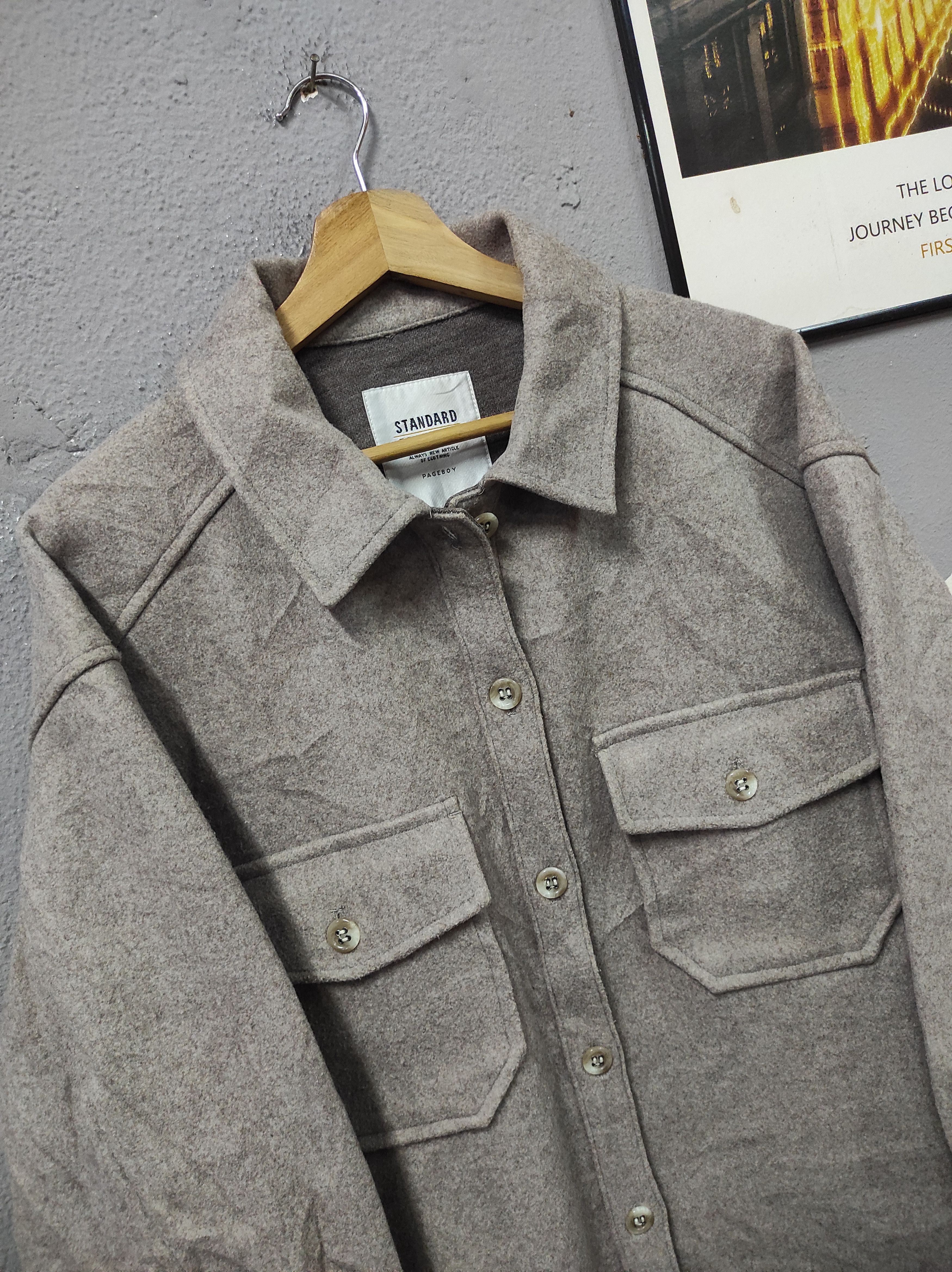 Japanese Brand PAGEBOY STANDARD PROGRESS JACKET SHIRT OVERSIZED BAGGY Size ONE SIZE - 2 Thumbnail
