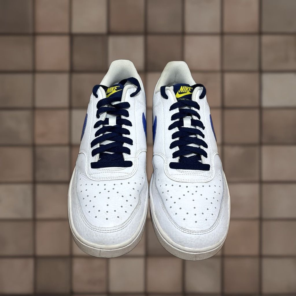 Nike Men's Nike Court Vision Lo White-Hyper Royal-Blue Void DM1187 102 Size 11 Mens Size US 11 / EU 44 - 1 Thumbnail