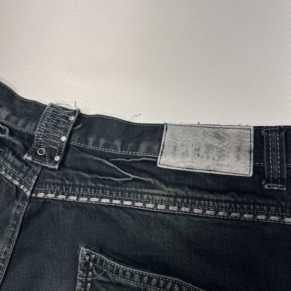 Imperious × Vintage Imperious Delf Jeans Black Denim Stitch Cross Pocket Y2K Size US 38 / EU 54 - 15 Thumbnail