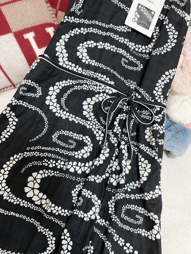 Chanel Chanel Black silk printed dress Size XS / US 0-2 / IT 36-38 - 5 Thumbnail