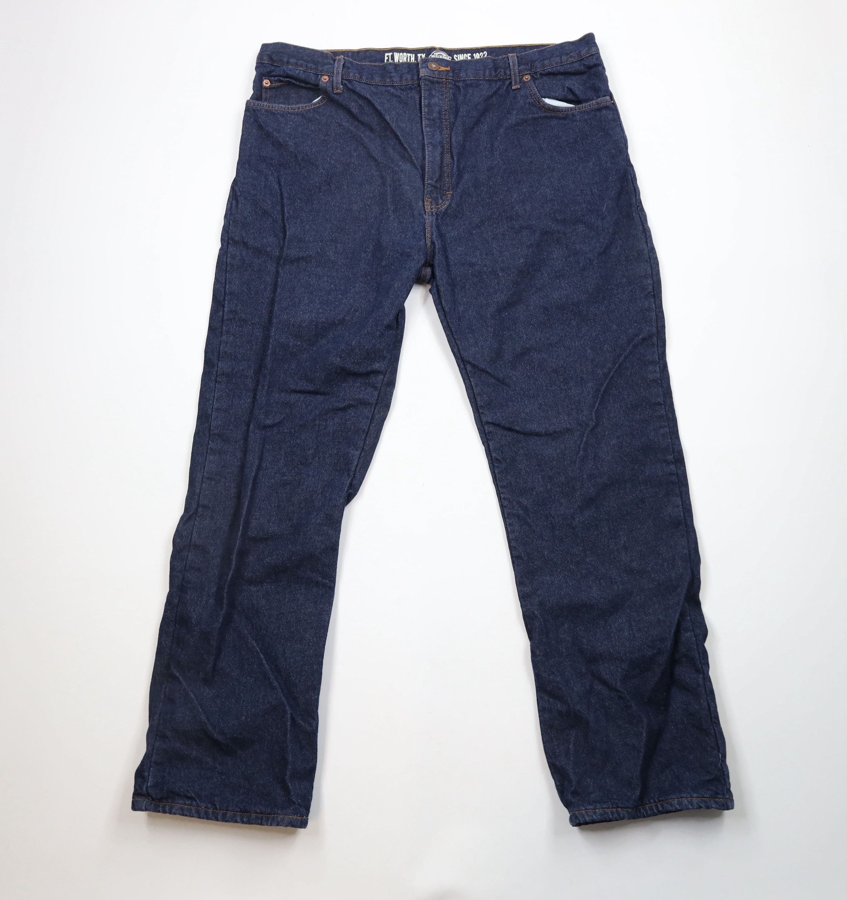 Dickies × Vintage Vintage Dickies Flannel Lined Relaxed Fit Denim Jeans Indigo Size US 40 / EU 56 - 2 Thumbnail