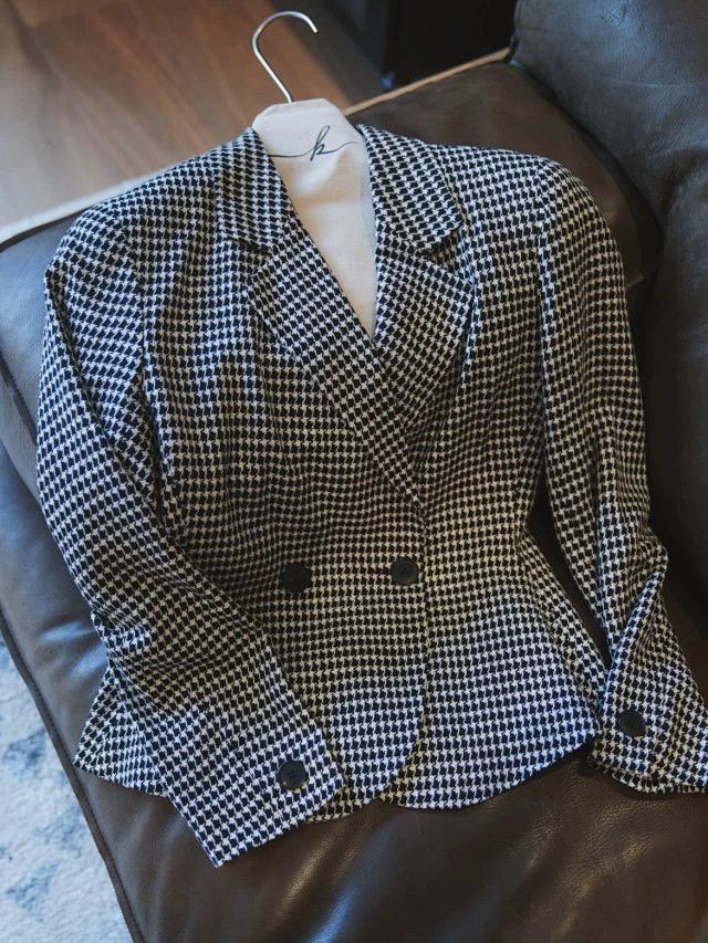 Dior Dior Vintage New Look Houndstooth Waisted Top US8 Size M / US 6-8 / IT 42-44 - 6 Thumbnail