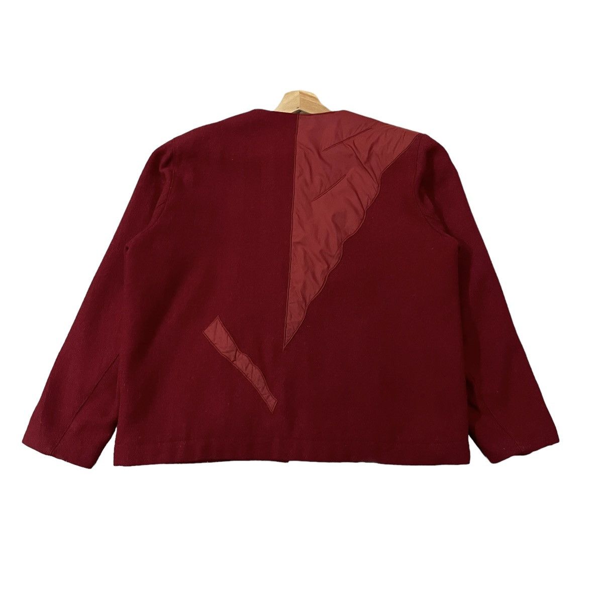 Issey Miyake Vintage 80’s Issey Miyake Wool Buttonless Jacket Size L / US 10 / IT 46 - 9 Thumbnail