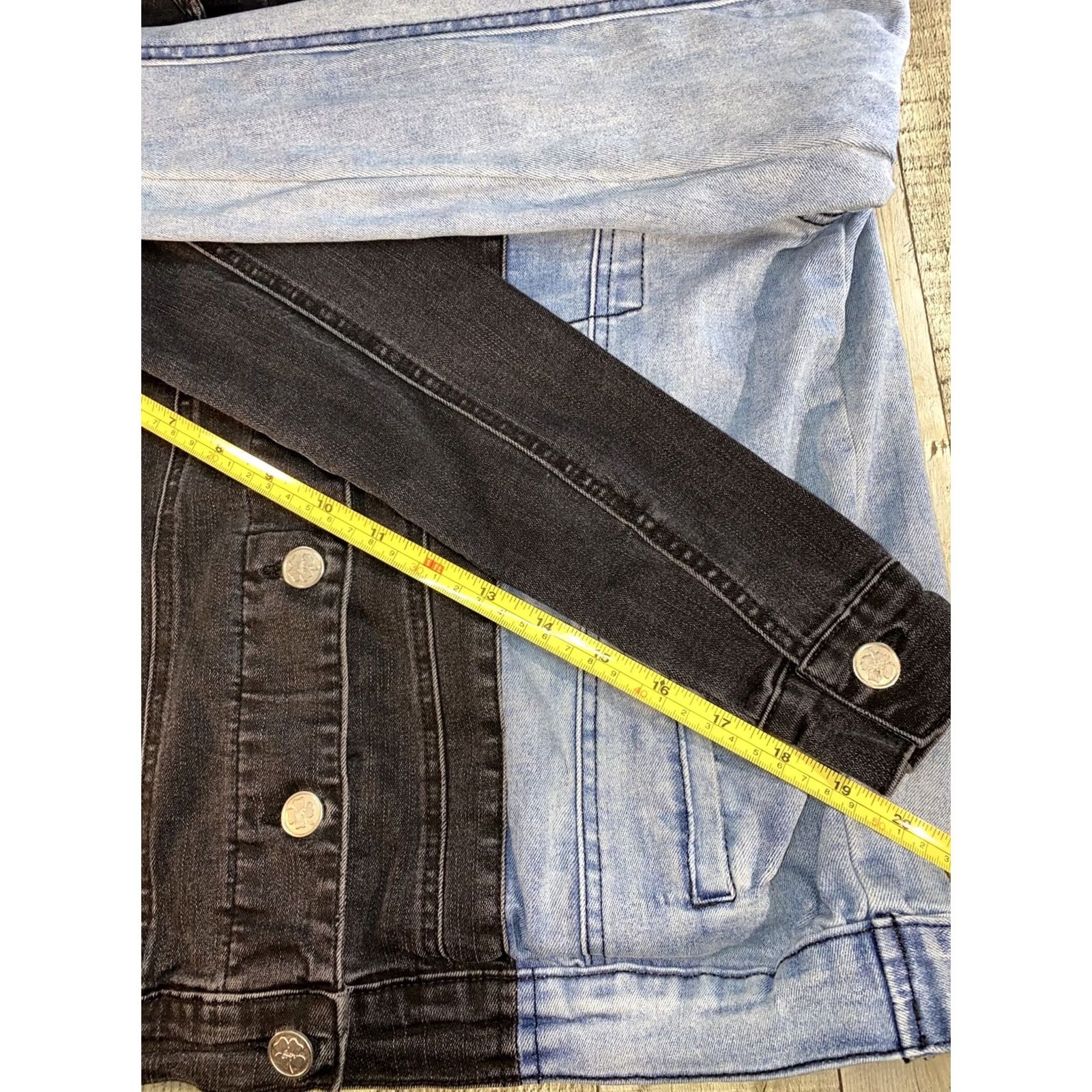 Vintage FILTHY WEALTH CLOTHING Women ORIGINAL SPLIT Denim Jacket XS Black Basic Jacket Denim Jacket Jacket Women XS Black Size XS / US 0-2 / IT 36-38 - 5 Thumbnail