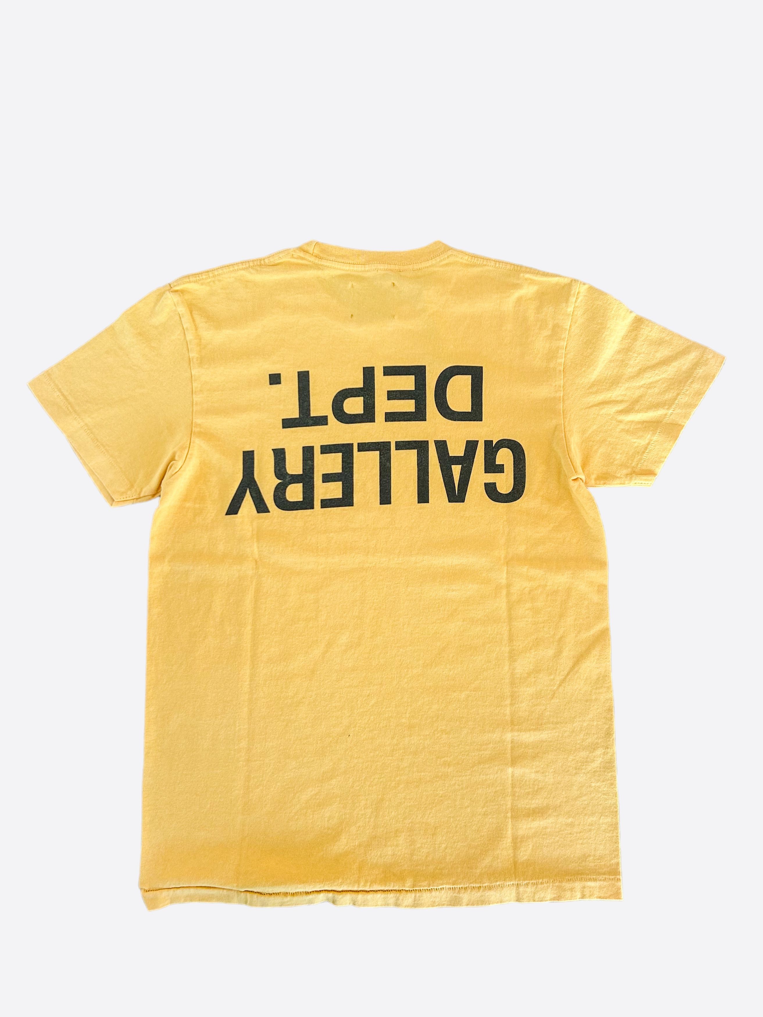 Gallery Dept. Gallery Dept Yellow & Black Upside Down Logo T-Shirt ...