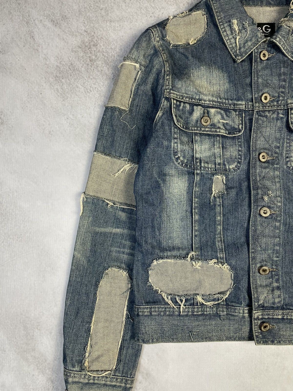 Dolce & Gabbana AW04 Dolce & Gabbana Artisanal Patchwork Denim Jacket Size US M / EU 48-50 / 2 - 2 Thumbnail