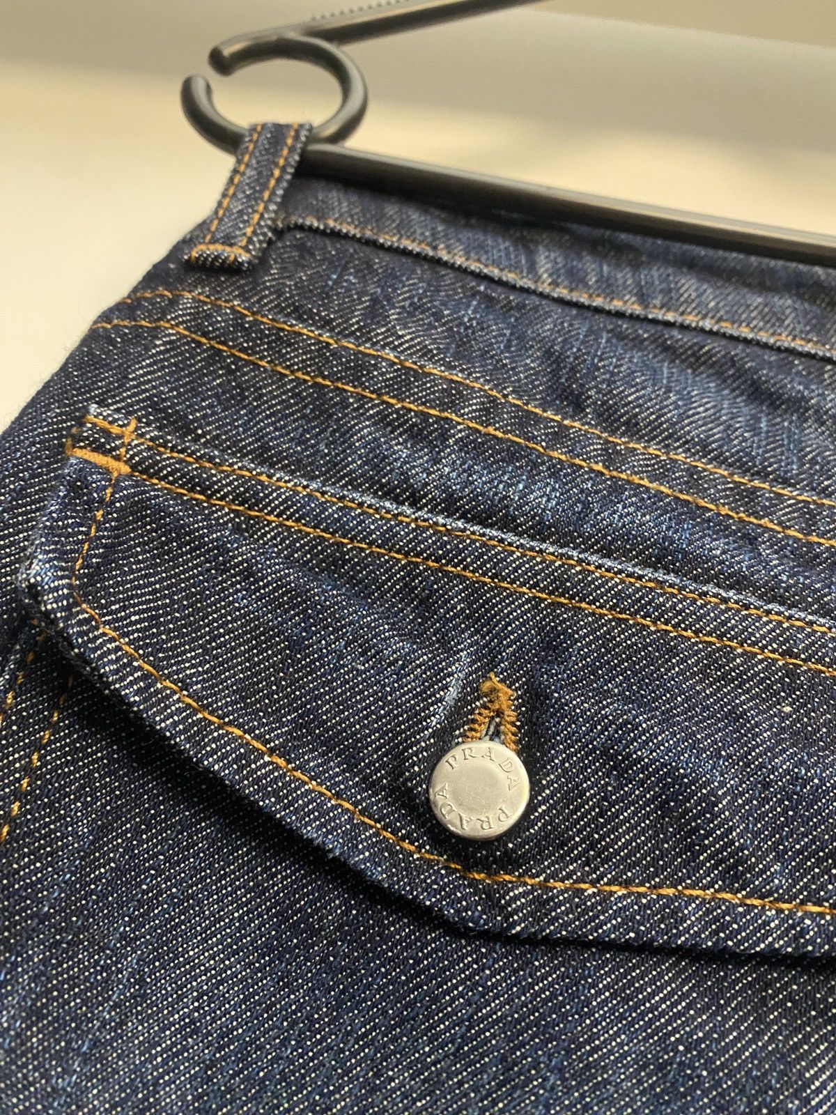 Prada Prada luxury 3/4 denim jeans y2k straight fit Size 27" / US 4 / IT 40 - 12 Thumbnail