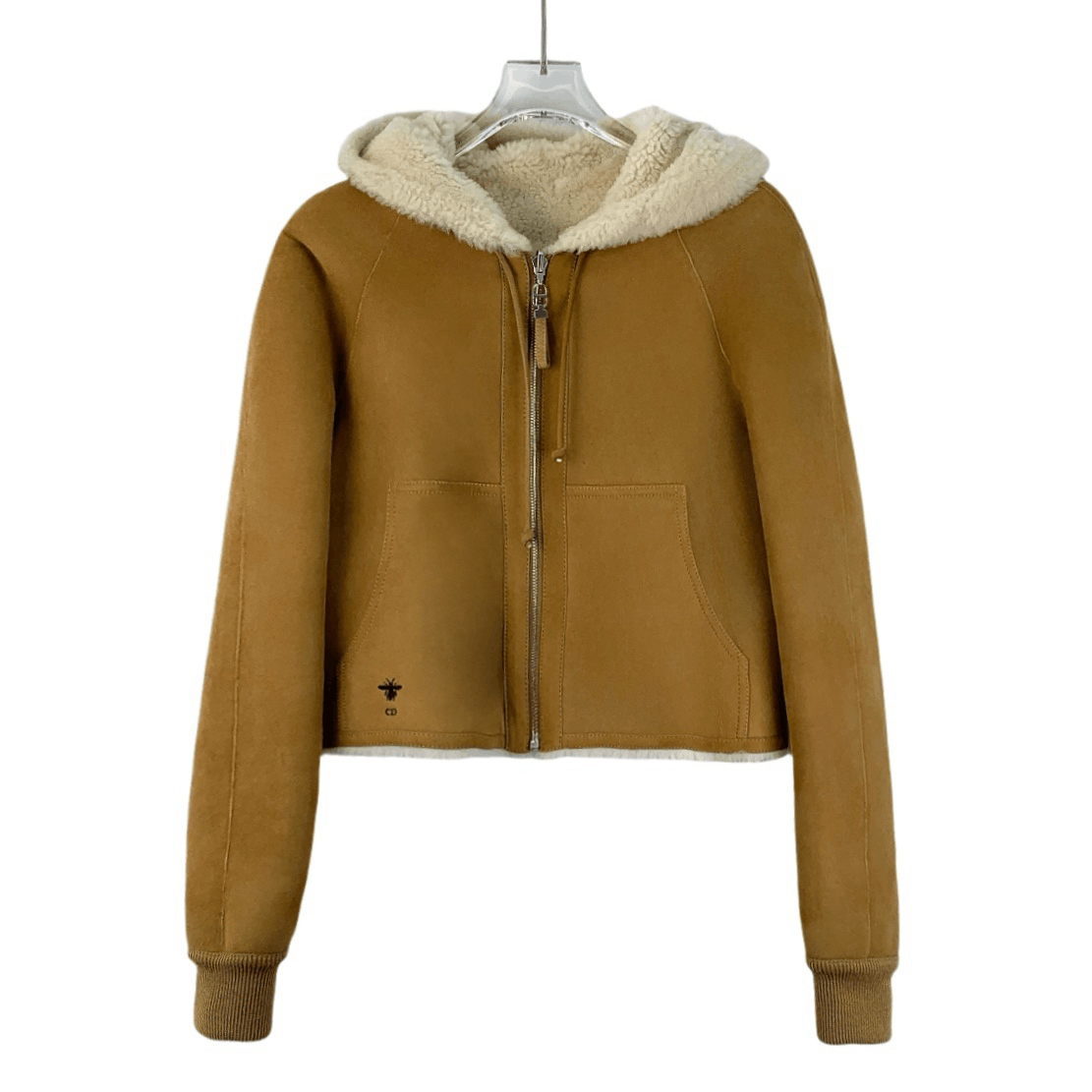 Dior Dior Jacket – Brown Reversible Bee Shearling (Size S) Size S / US 4 / IT 40 - 1 Thumbnail