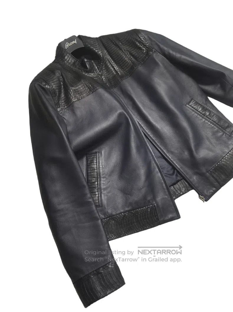 Brioni Brioni Snake skin patchwork leather jacket Size US L / EU 52-54 / 3 - 9 Thumbnail