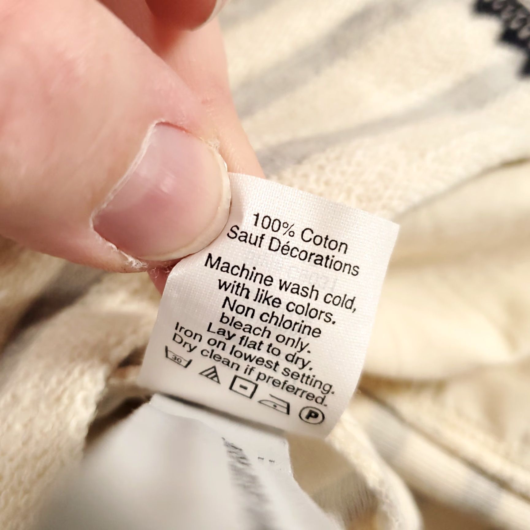 Madewell Madewell Womens Hoodie Sweater Striped Oversized V-Neck Pullover XS Small Multicolor Knit 100% Cotton Casual Womens Size XS / US 0-2 / IT 36-38 - 7 Thumbnail