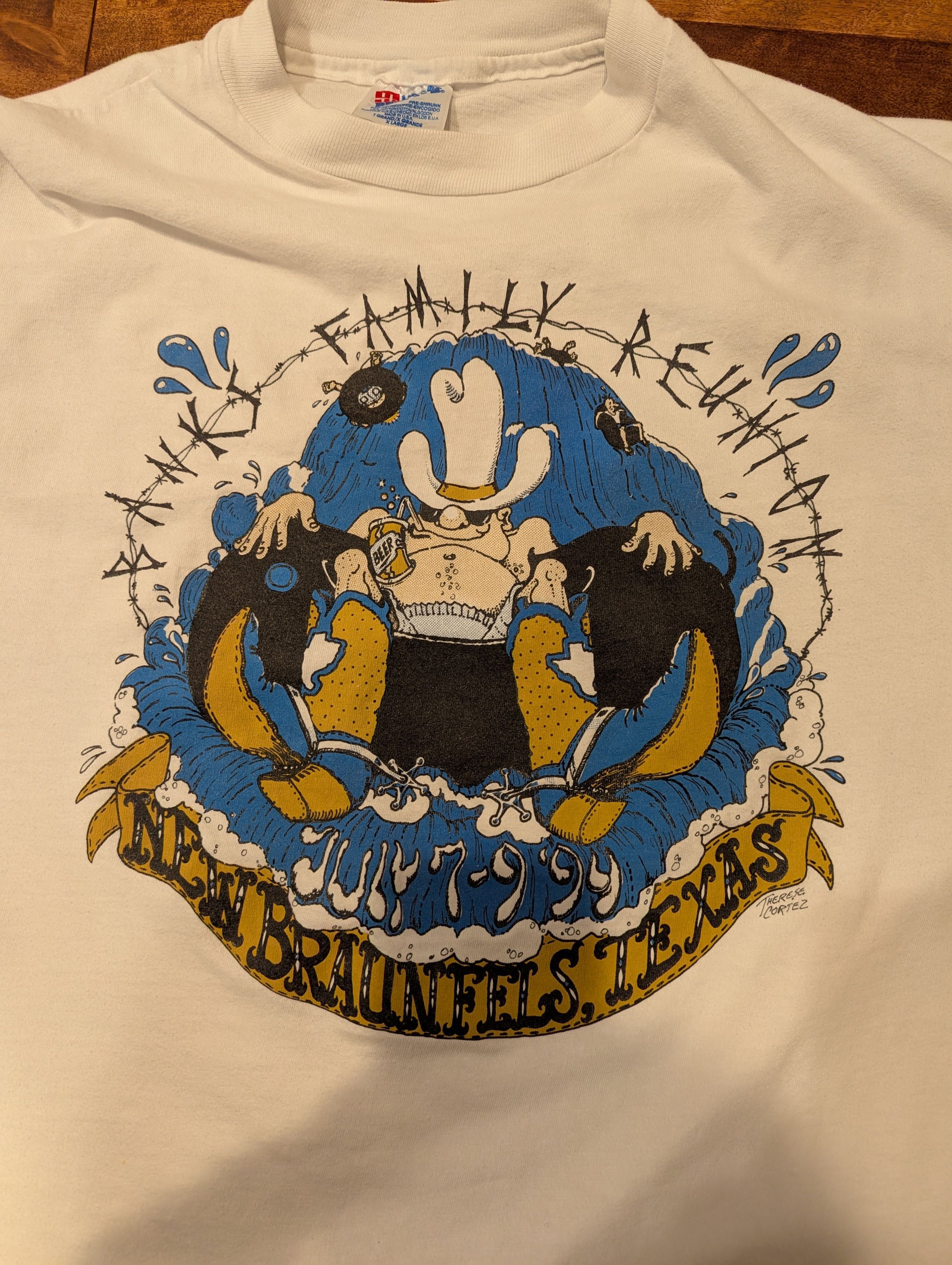 Vintage Vintage 1994 Family Reunion Cowboy T-Shirt Single Stitch Size US XL / EU 56 / 4 - 2 Thumbnail