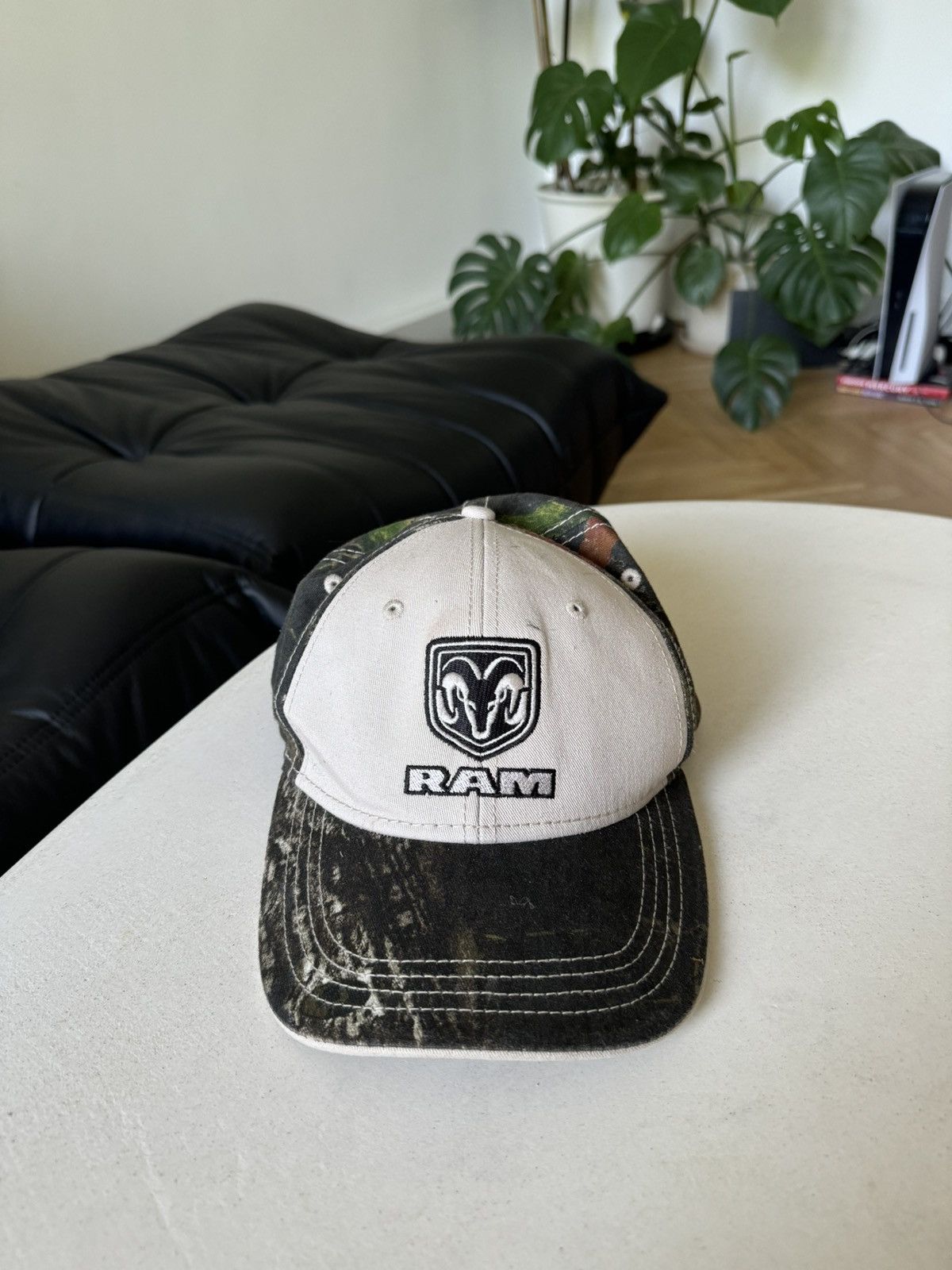 Dodge RAM Hat Mesh Camo Cap Hat Real Tree Racing Vintage Y2k