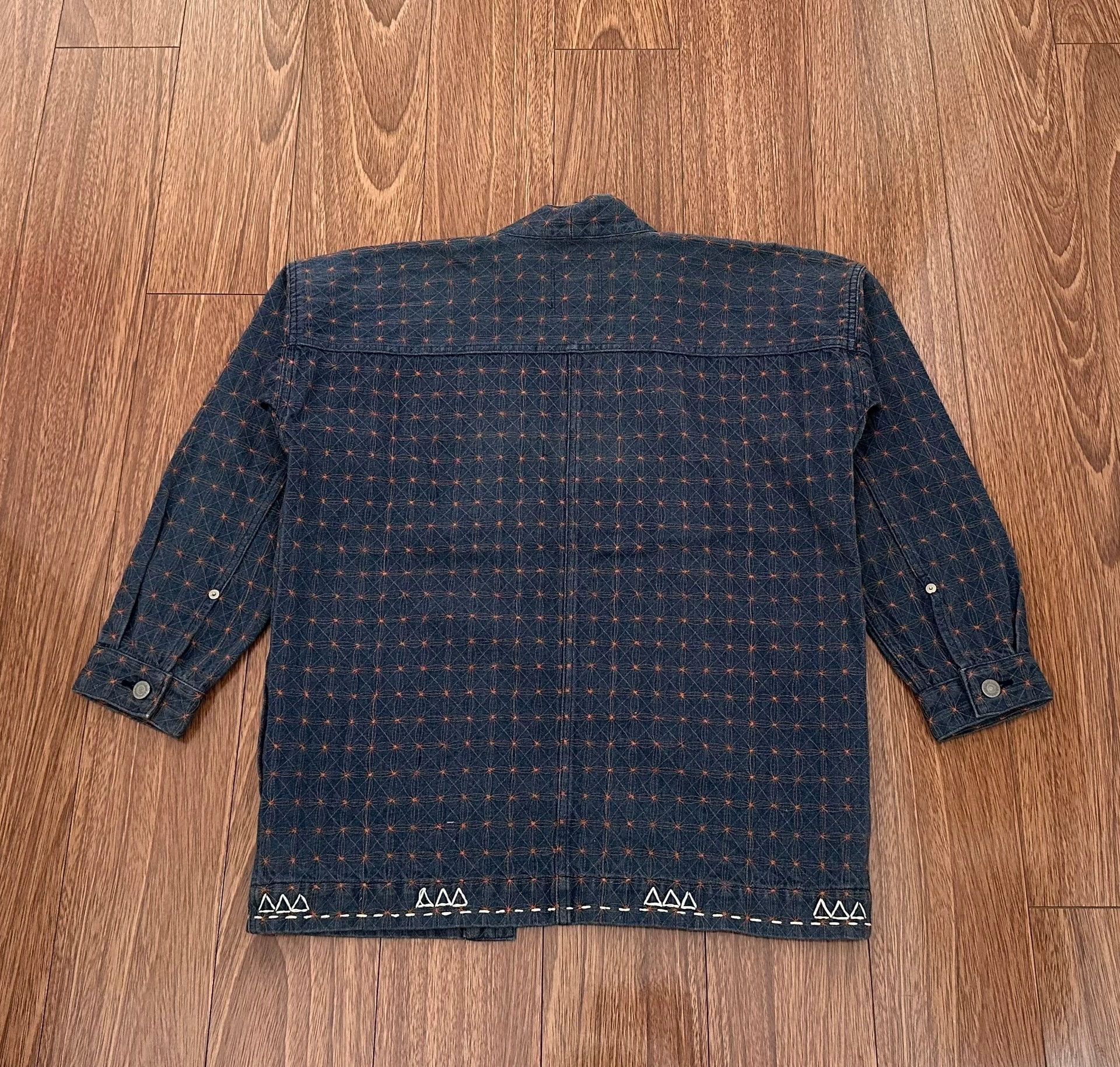 Visvim VISVIM ICT SASHIKO SANJURO KIMONO JKT Denim Jacket Size US S / EU 44-46 / 1 - 2 Thumbnail