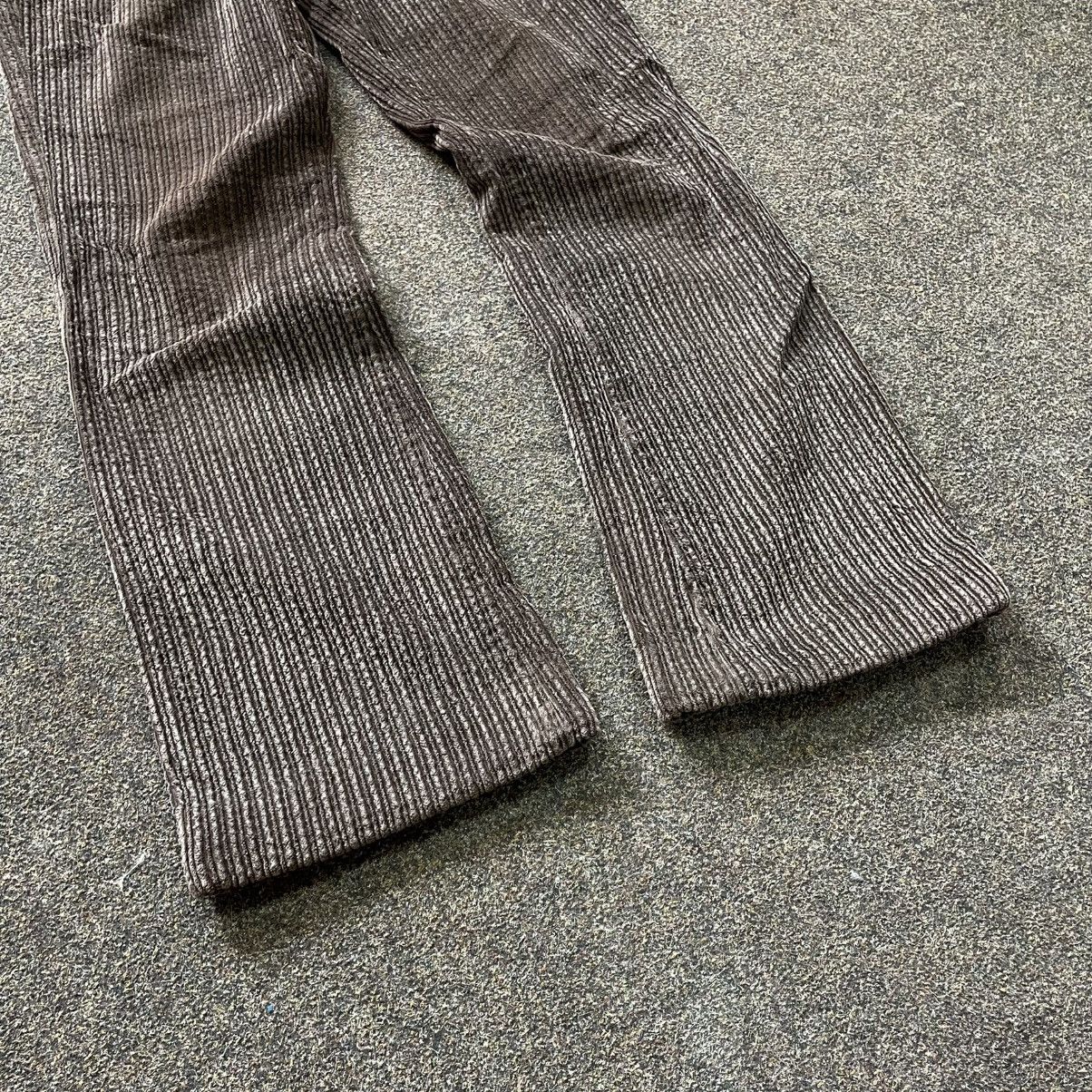 Vintage Vintage 90s Brown Corduroy Flare Pants Grunge Relaxed 30 Size 30" / US 8 / IT 44 - 2 Thumbnail