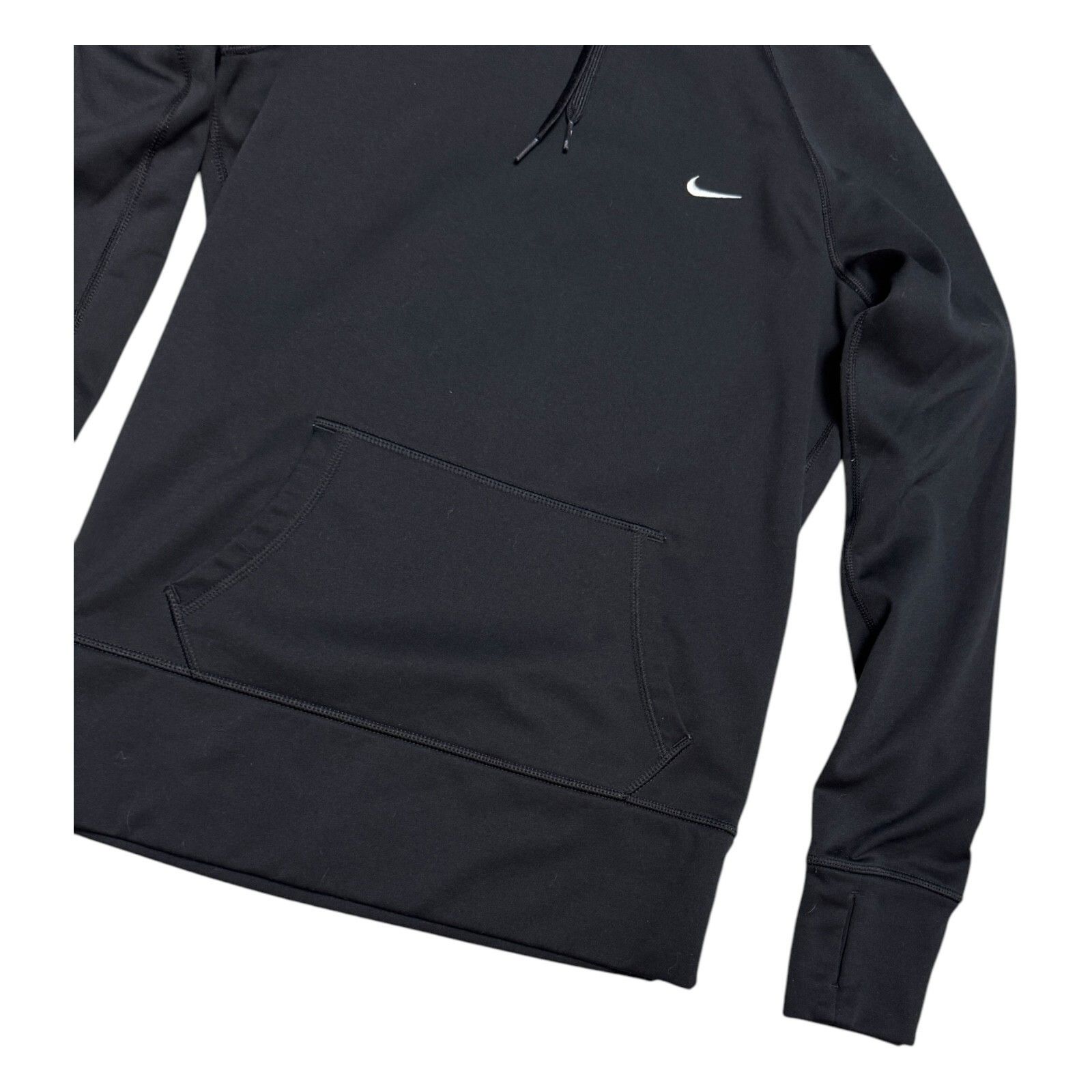 Nike NIKE THERMAFIT Swoosh Activewear Black Hoodie Small Size S / US 4 / IT 40 - 4 Thumbnail