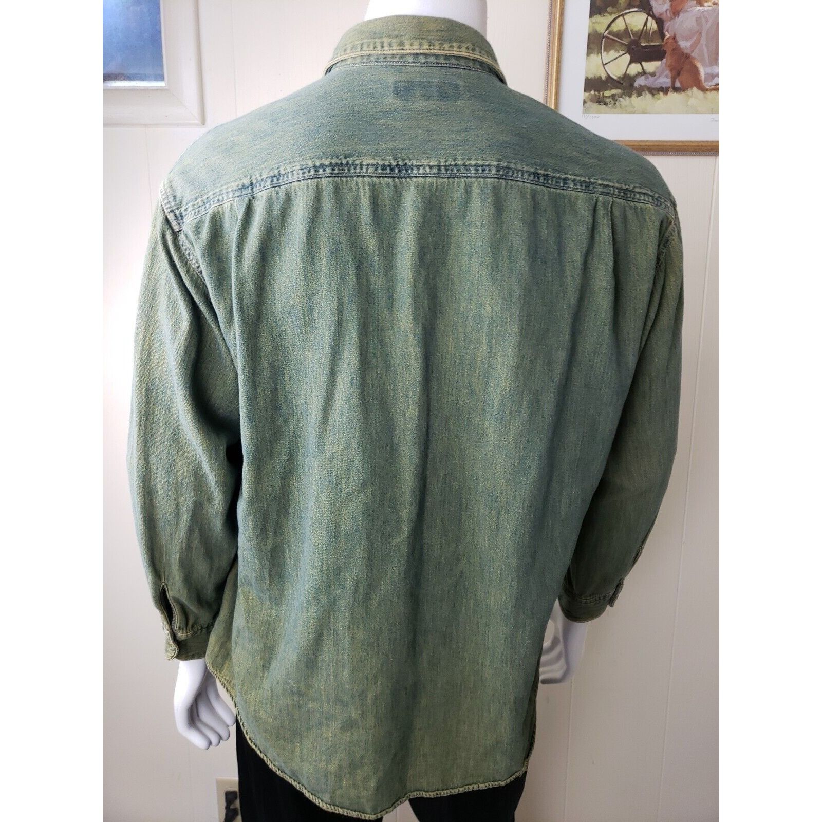 Guess 80s Guess Georges Marciano Denim Shirt Mens M Distressed Ove Size US M / EU 48-50 / 2 - 5 Thumbnail