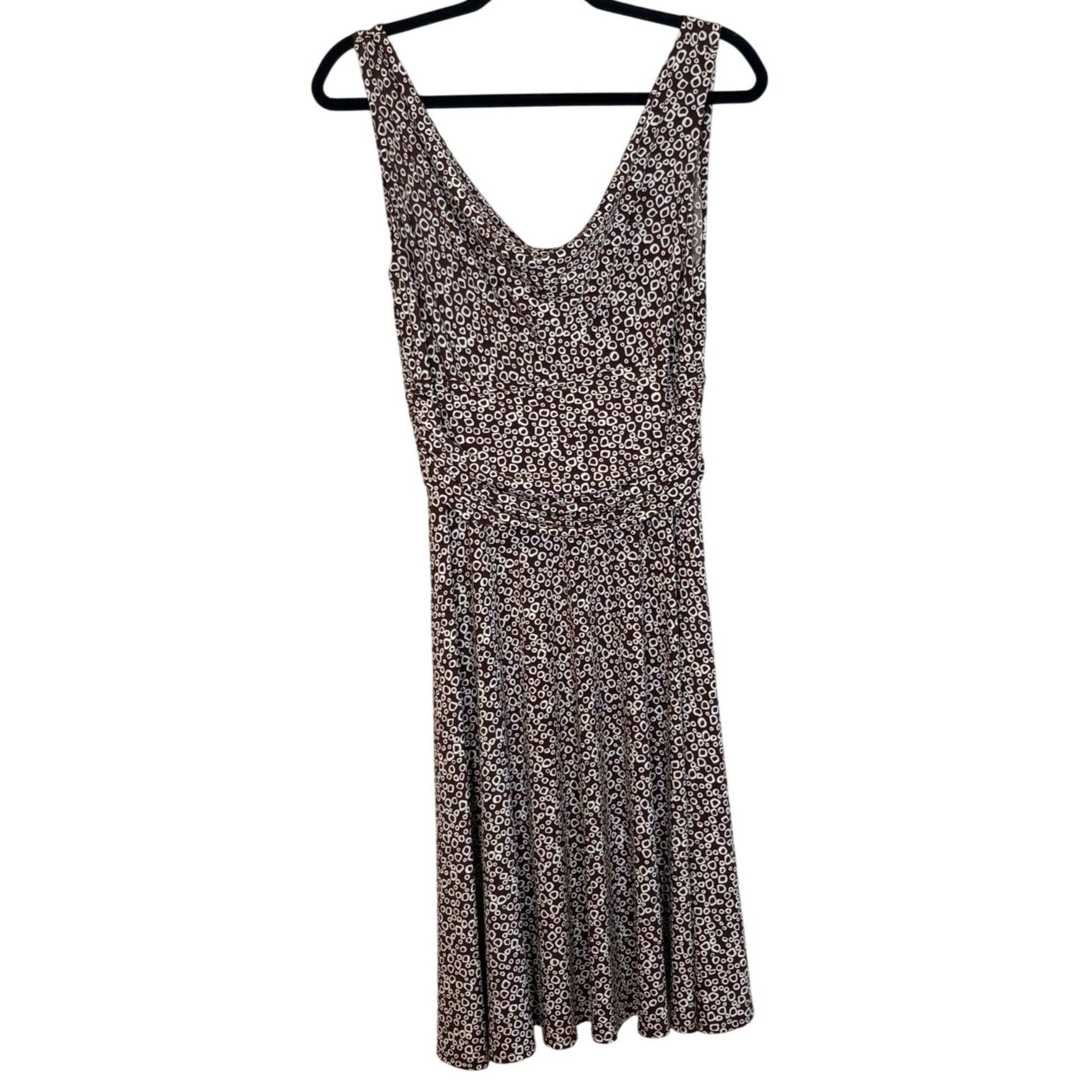 MAGGY LONDON Maggy London Women’s Midi Dress Brown Floral 12P Cowl Neck I Size XL / US 12-14 / IT 48-50 - 2 Thumbnail