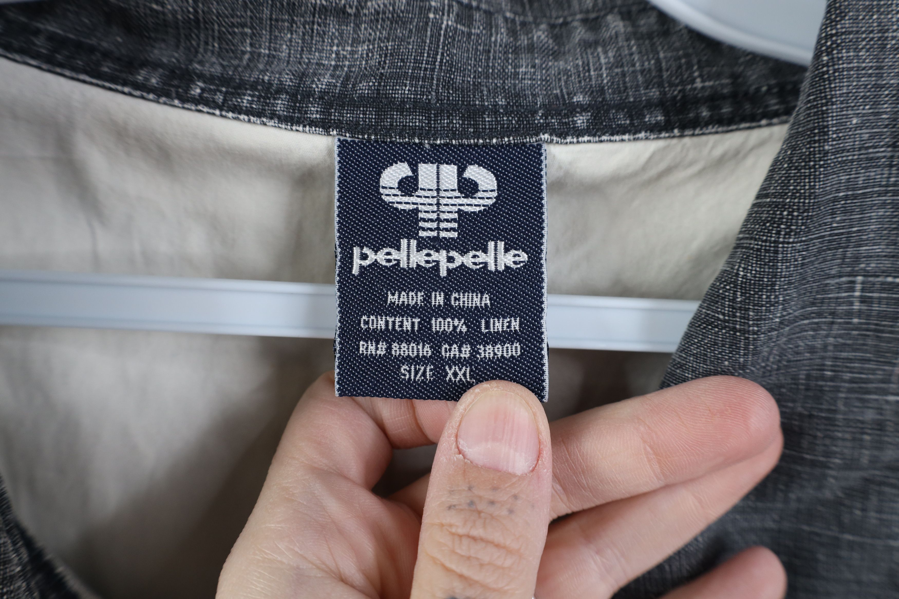 Pelle Pelle Vintage 90s Y2K Pelle Pelle Chambray Linen Button Shirt Size US XXL / EU 58 / 5 - 10 Thumbnail